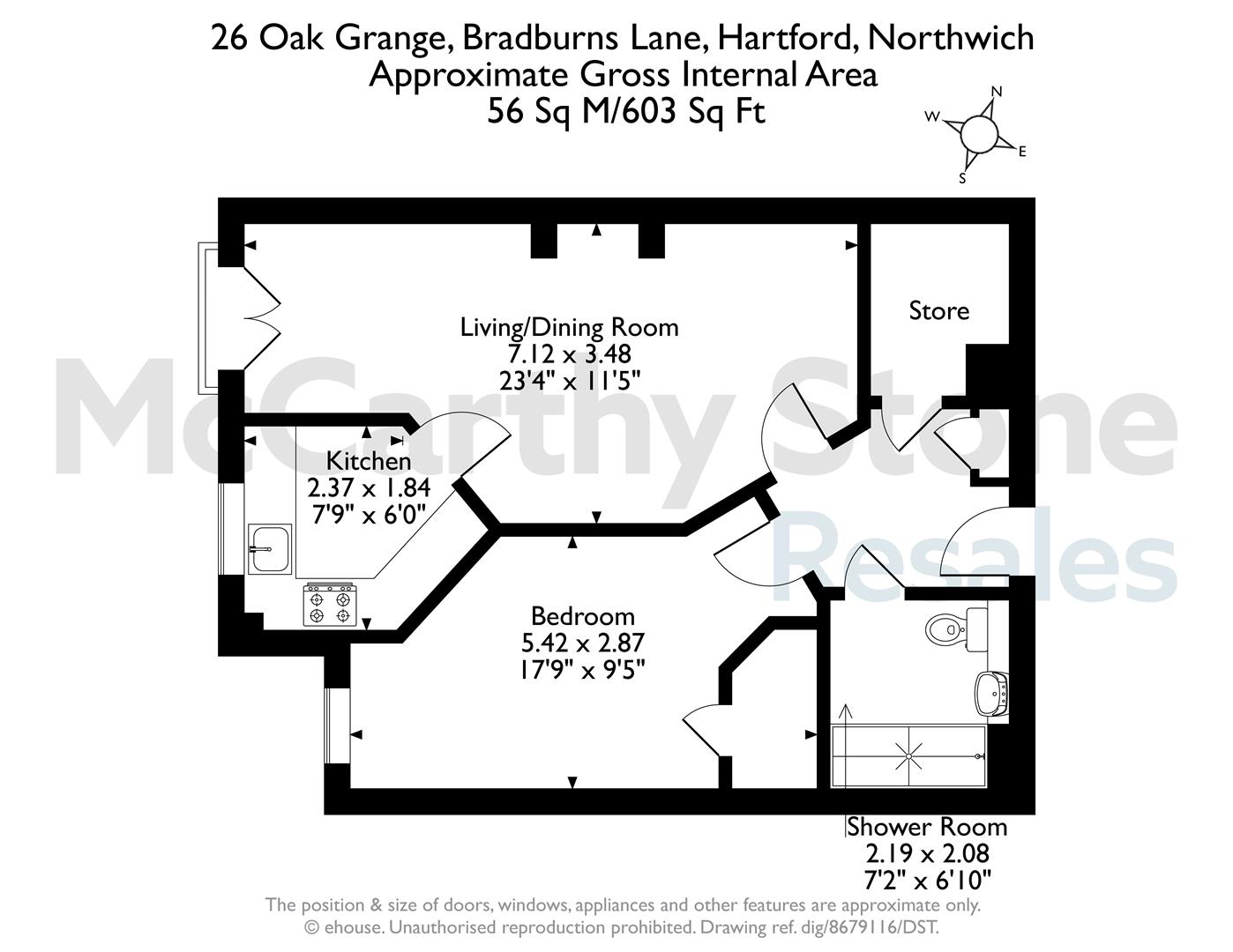 26 Oak Grange, Bradburns Lane, Northwich floorplan