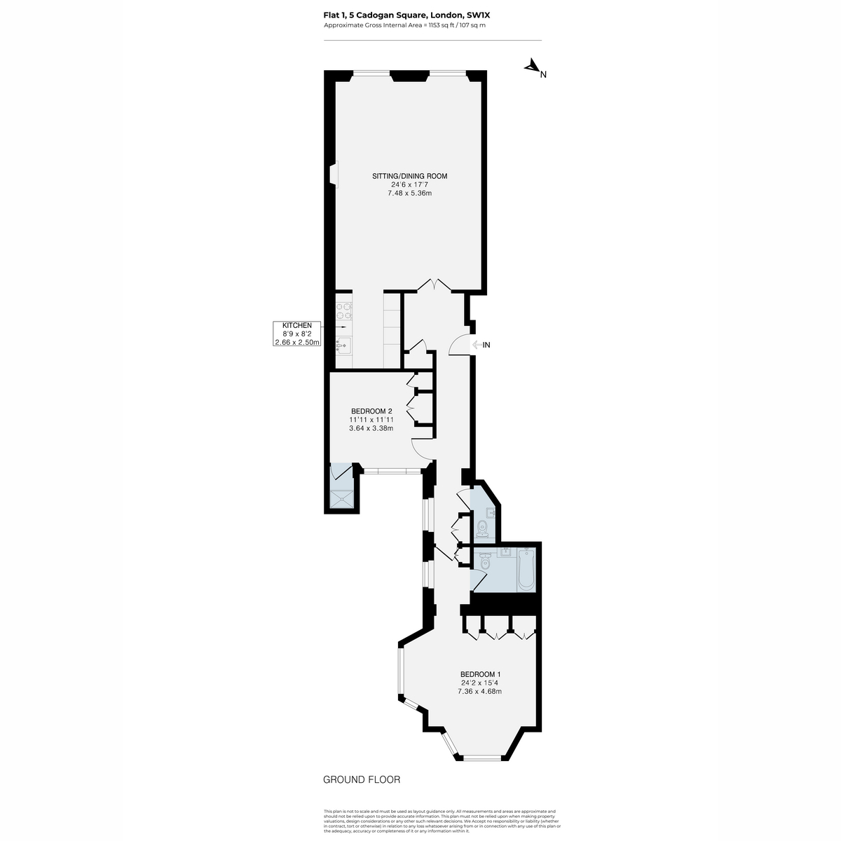 Flat Flat 1, 5, Cadogan Square, London floorplan