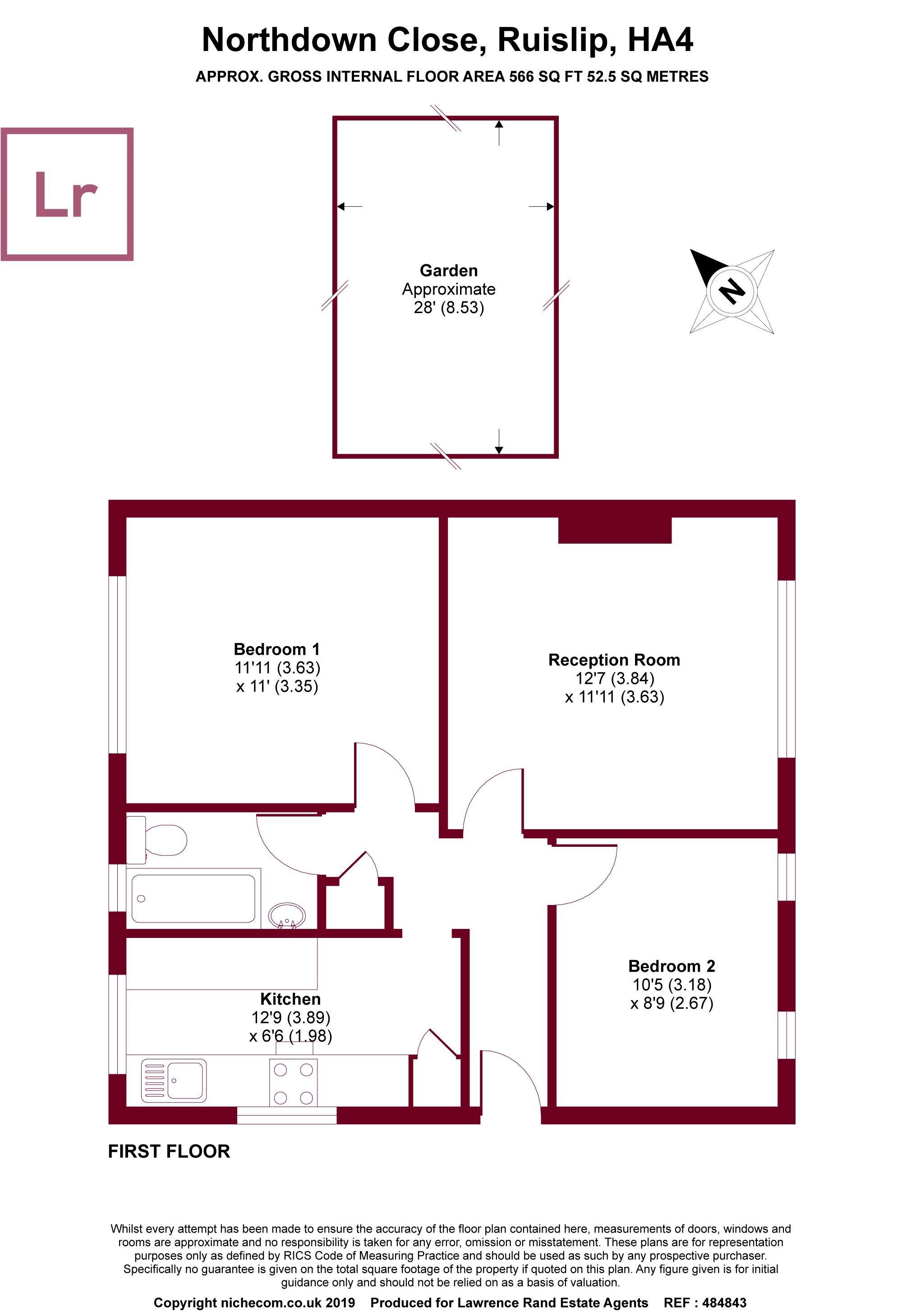 2 Bedrooms Maisonette for sale in Northdown Close, Ruislip, Middlesex HA4
