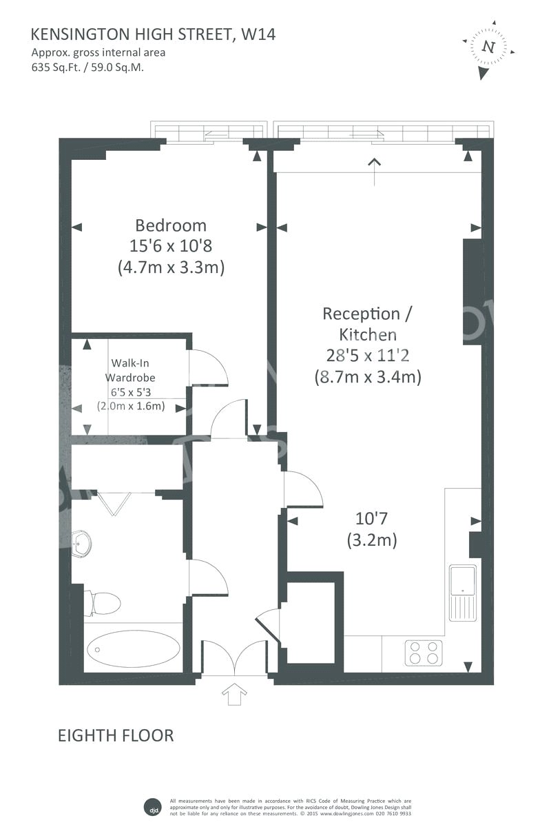 1 Bedrooms Flat to rent in Charles House, 387 Kensington High Street, Kensington, London W14