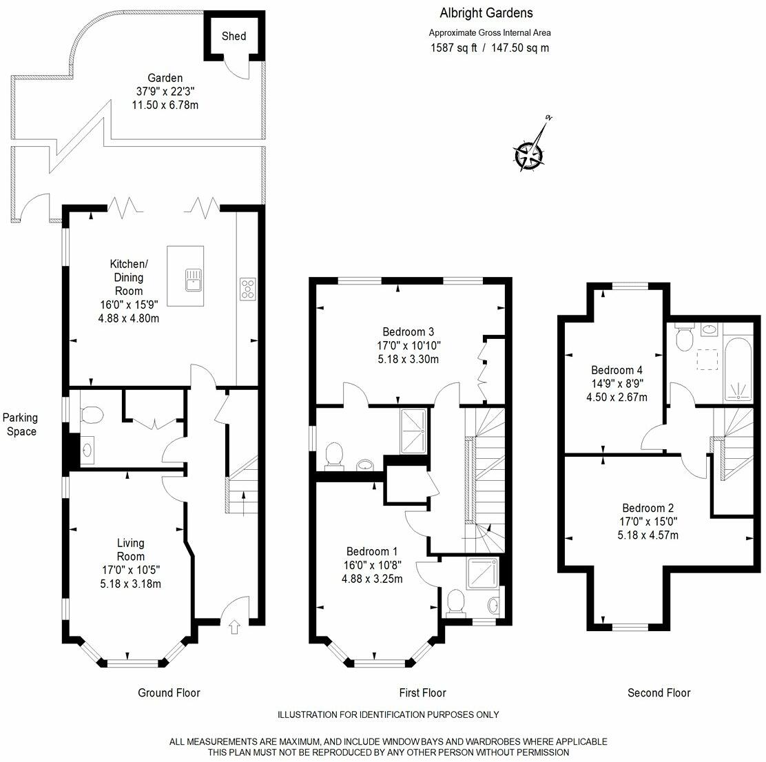 30 , Albright Gardens, Walton-on-Thames floorplan