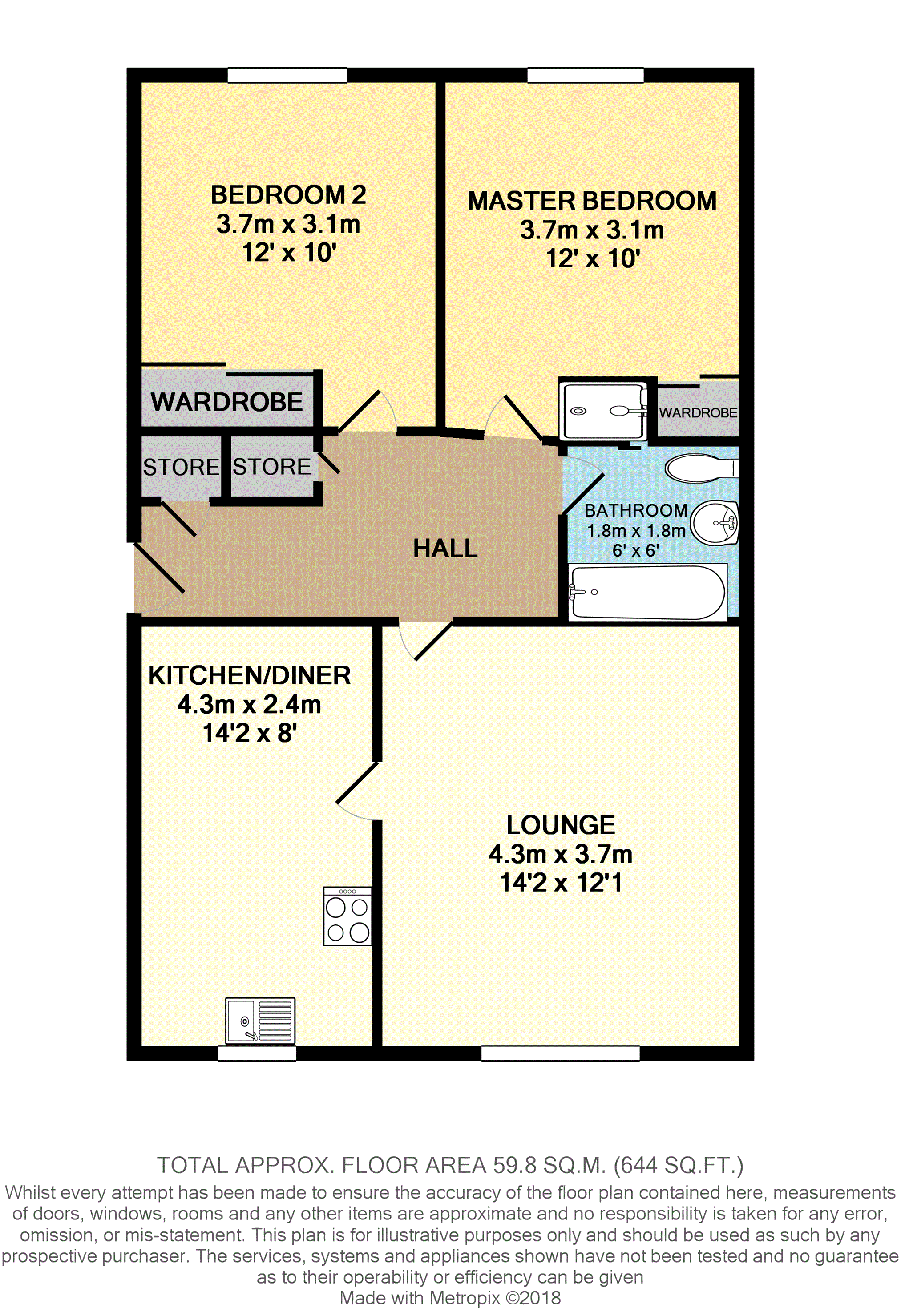 2 Bedrooms Flat for sale in John Street, Hamilton ML3