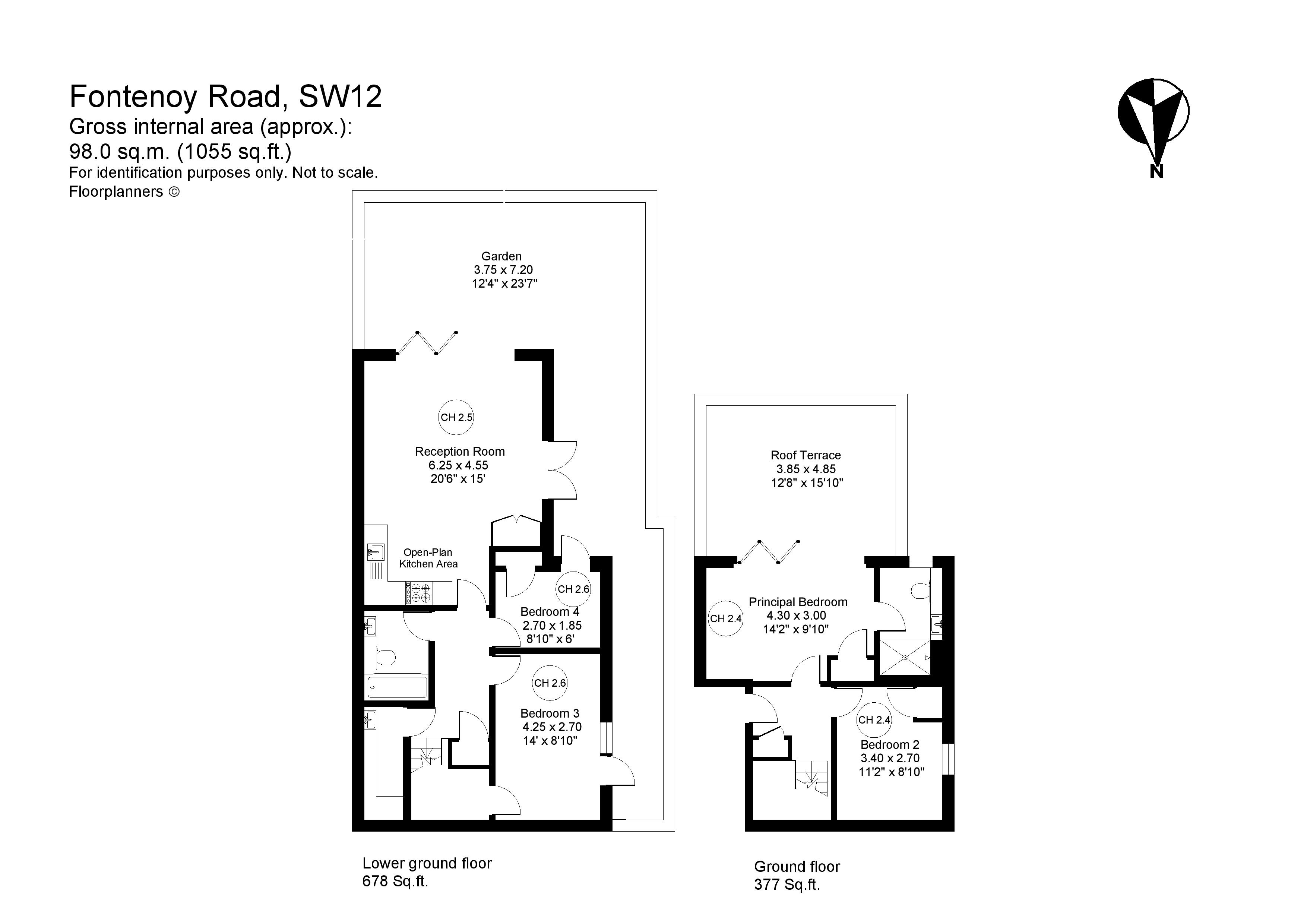 Flat 4, 10, Fontenoy Road, London floorplan