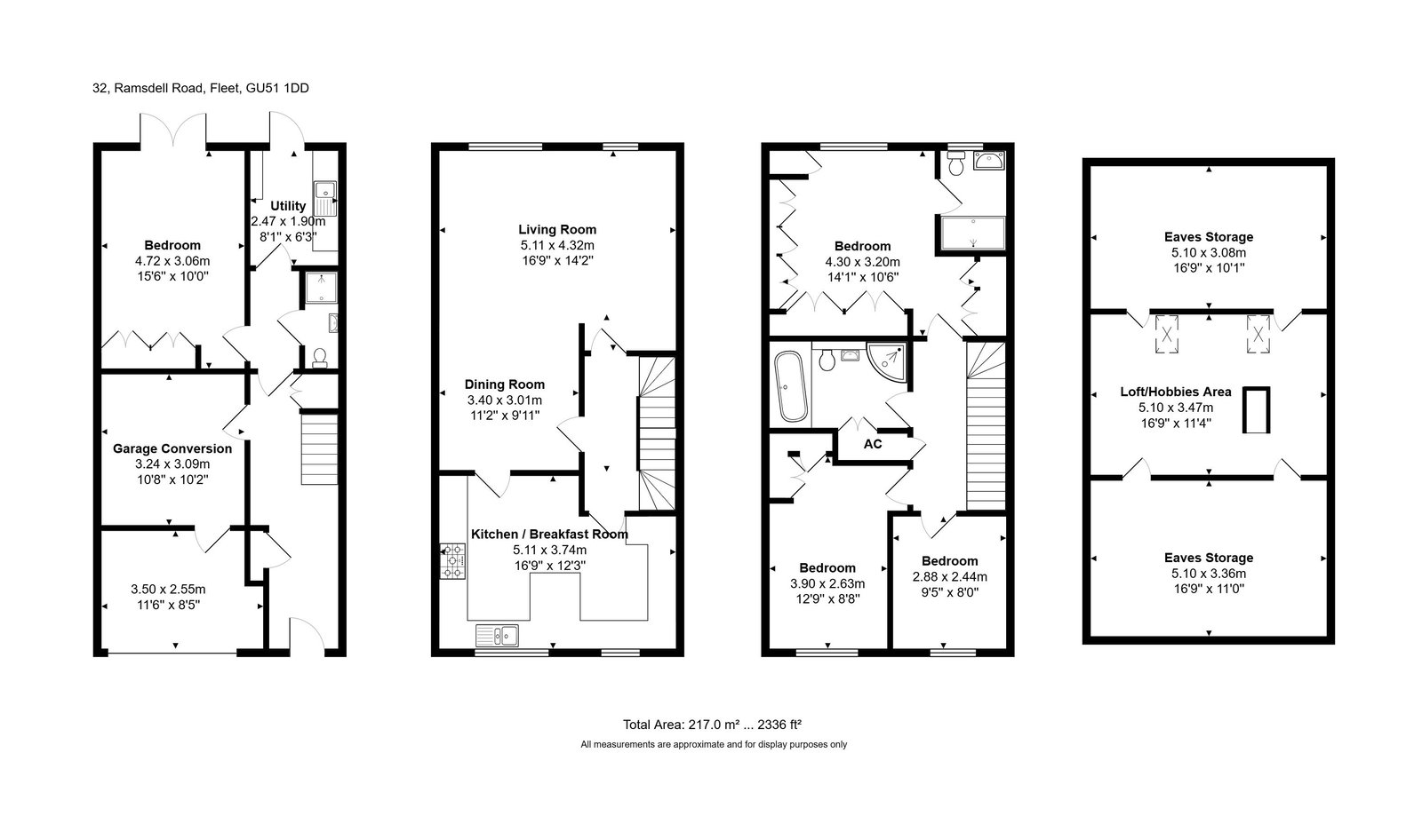 32, Ramsdell Road, Fleet floorplan