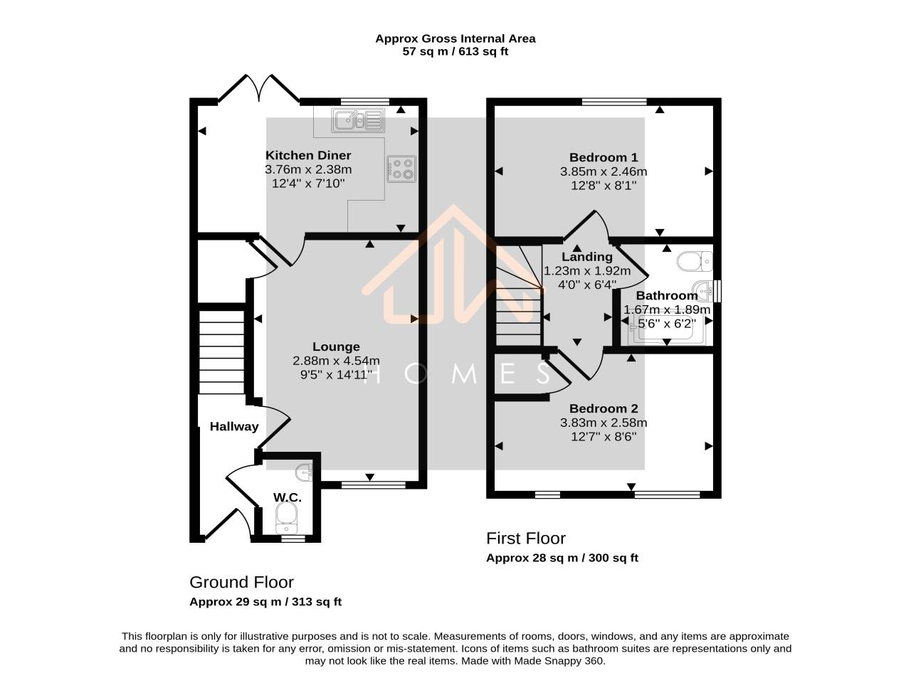 Cae Garw, Oakdale floorplan