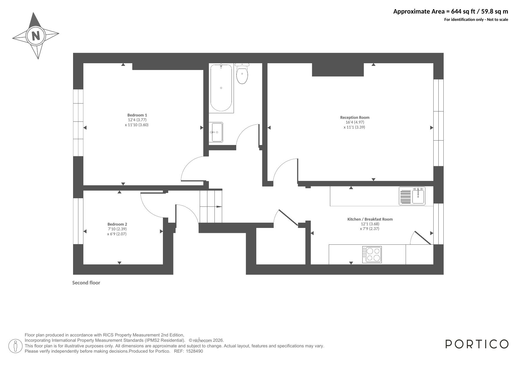 Flat 4, 19, Leathwaite Road, London floorplan