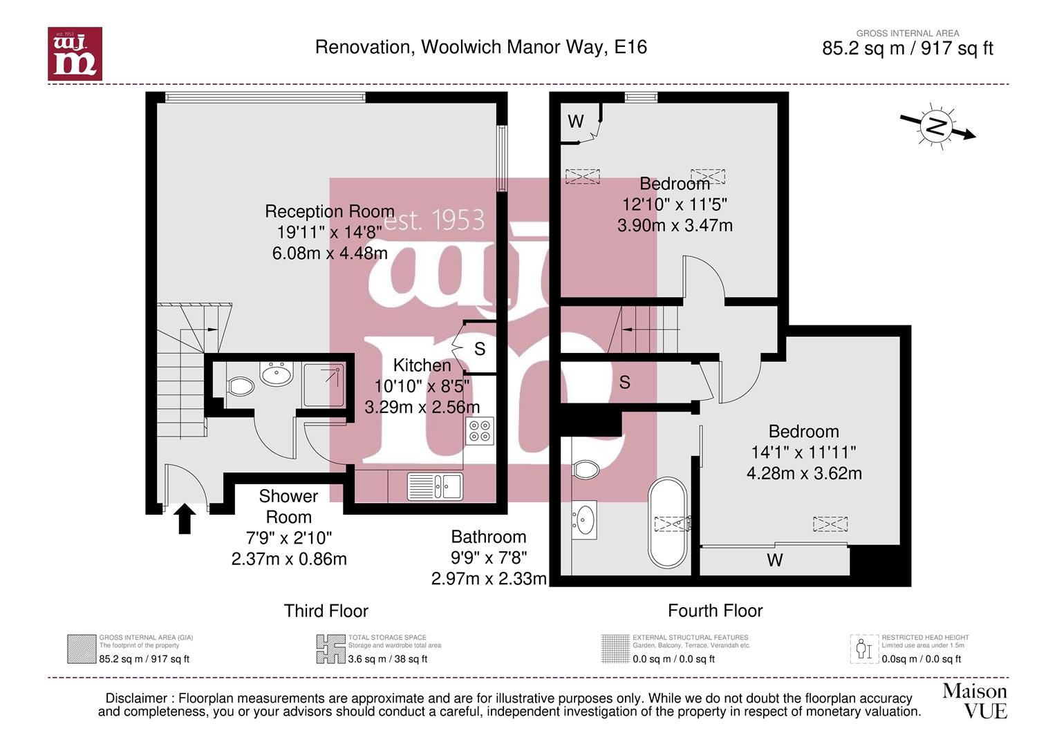 The Renovation, Woolwich Manor Way floorplan
