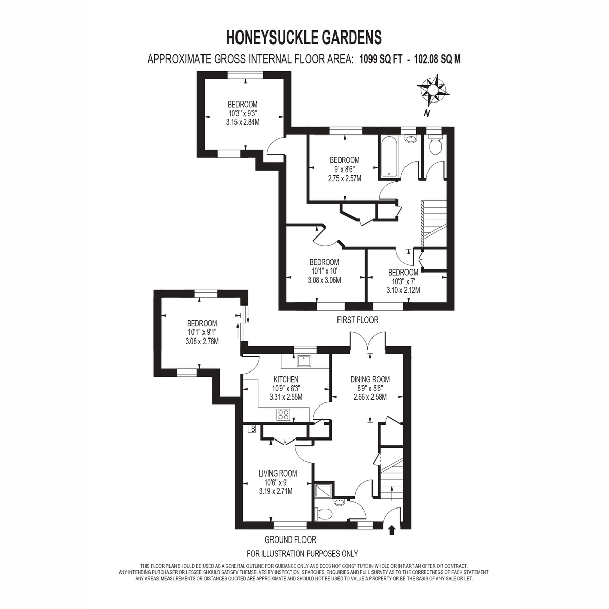 48, Honeysuckle Gardens, Hatfield floorplan