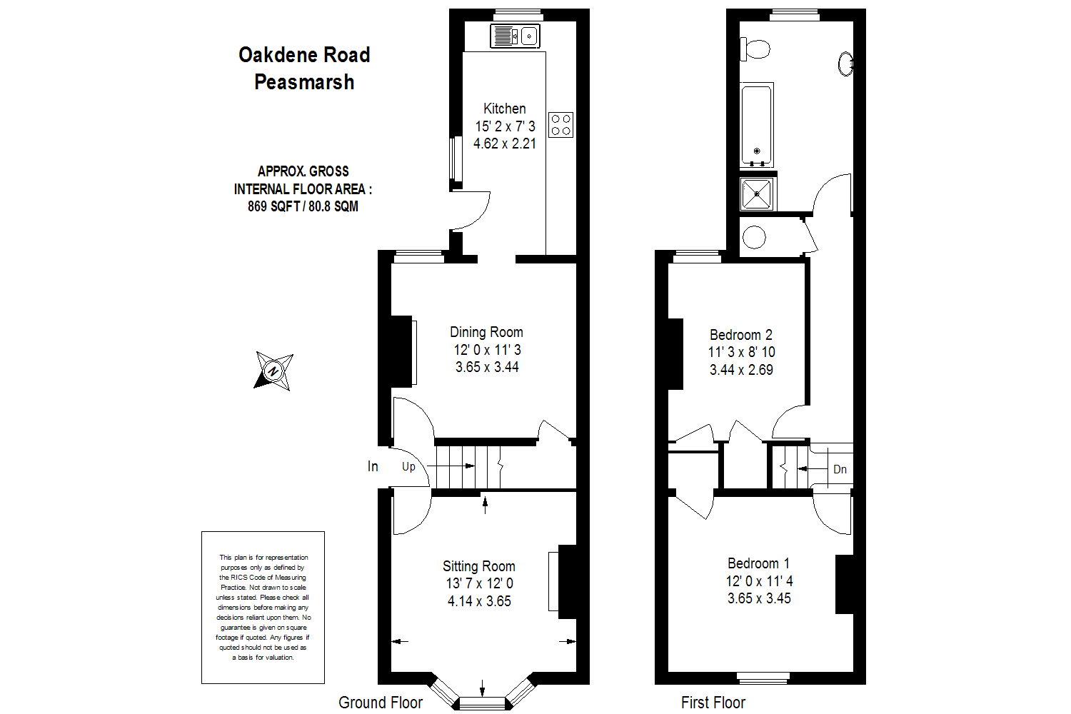 2 Bedrooms Semi-detached house to rent in Oakdene Road, Peasmarsh, Guildford GU3