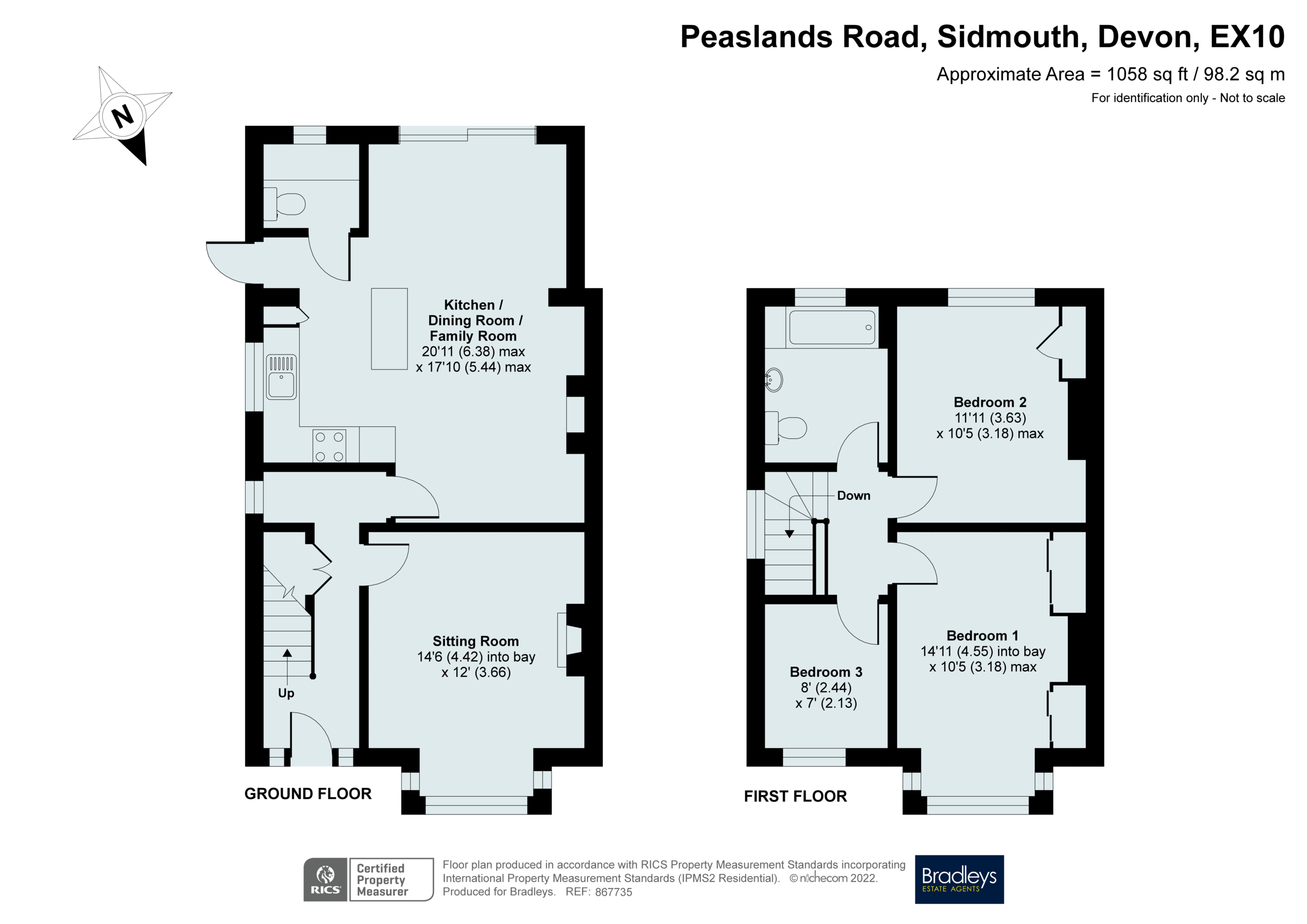 Peaslands Road, Sidmouth, Devon EX10, 3 bedroom semidetached house for