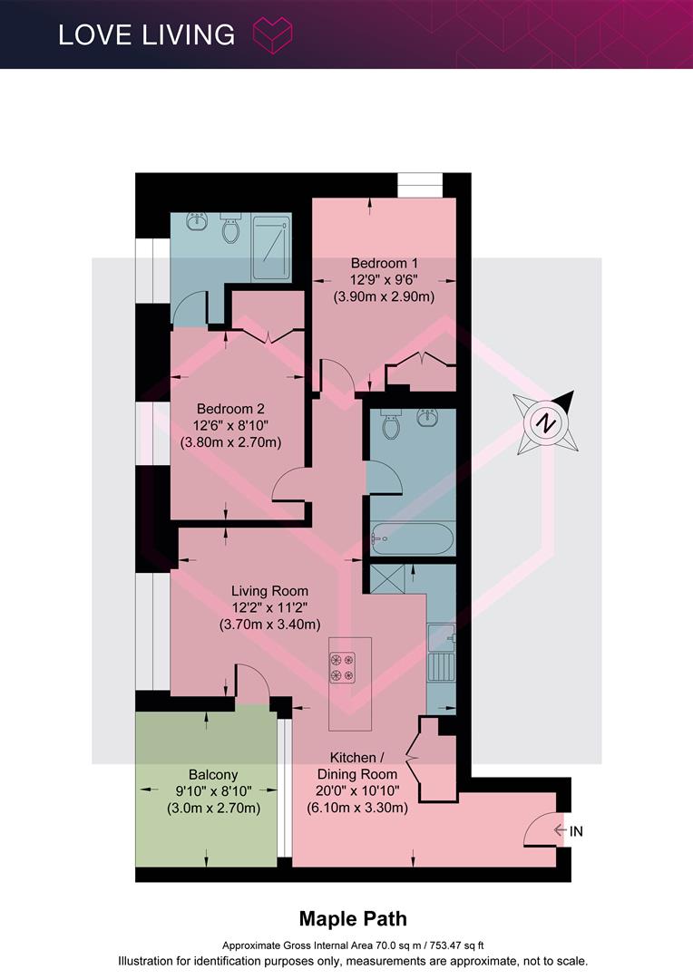 Flat 37, 4, Maple Path, London floorplan