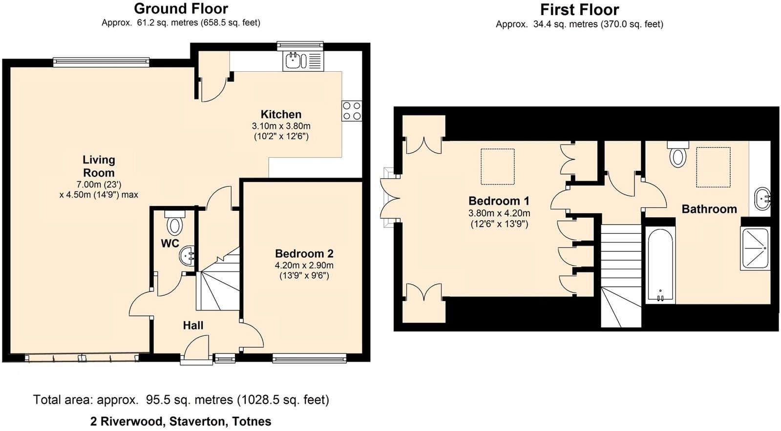 2, Riverwood, Staverton floorplan