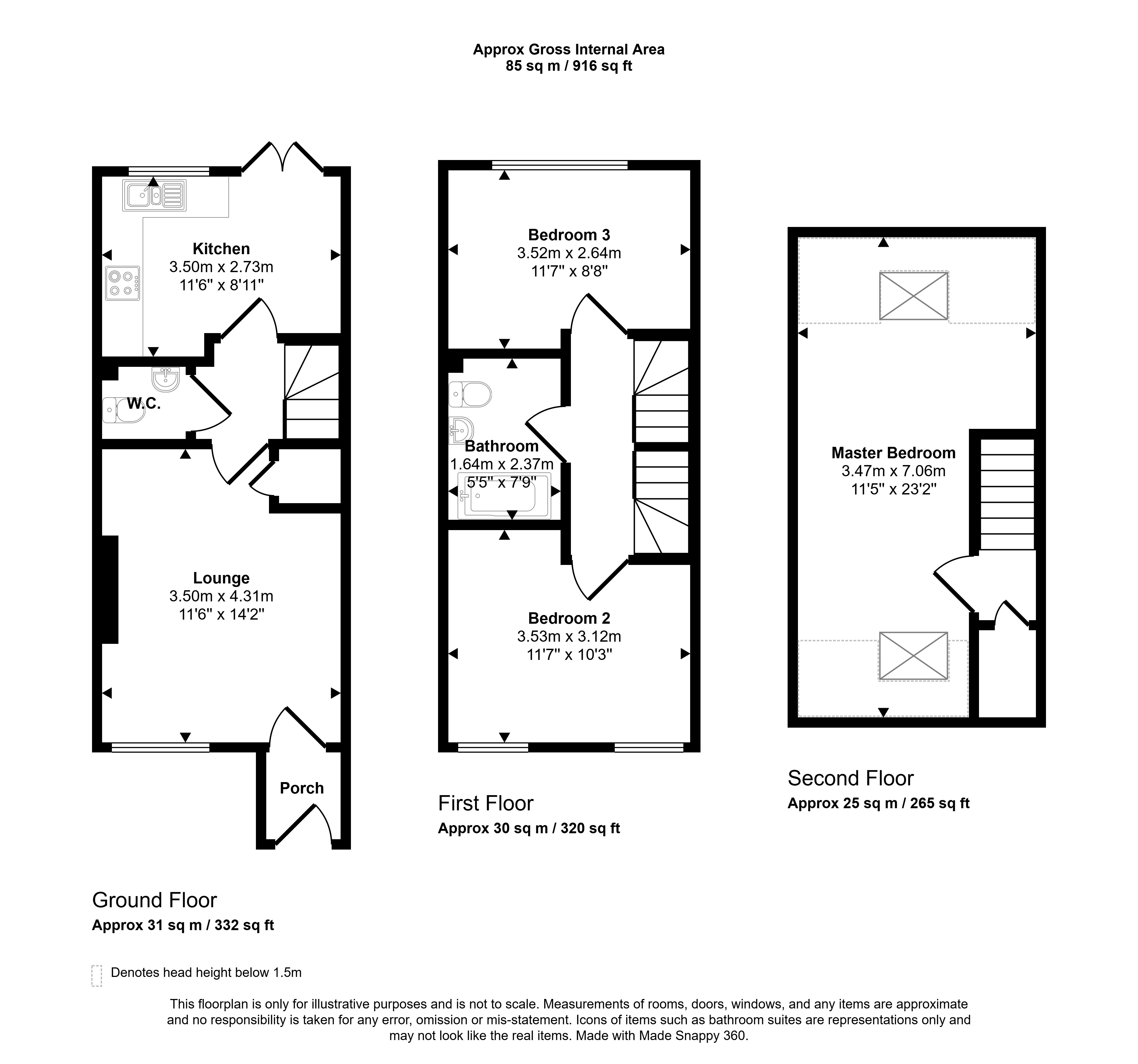 24, Baroney Way, Cramlington floorplan