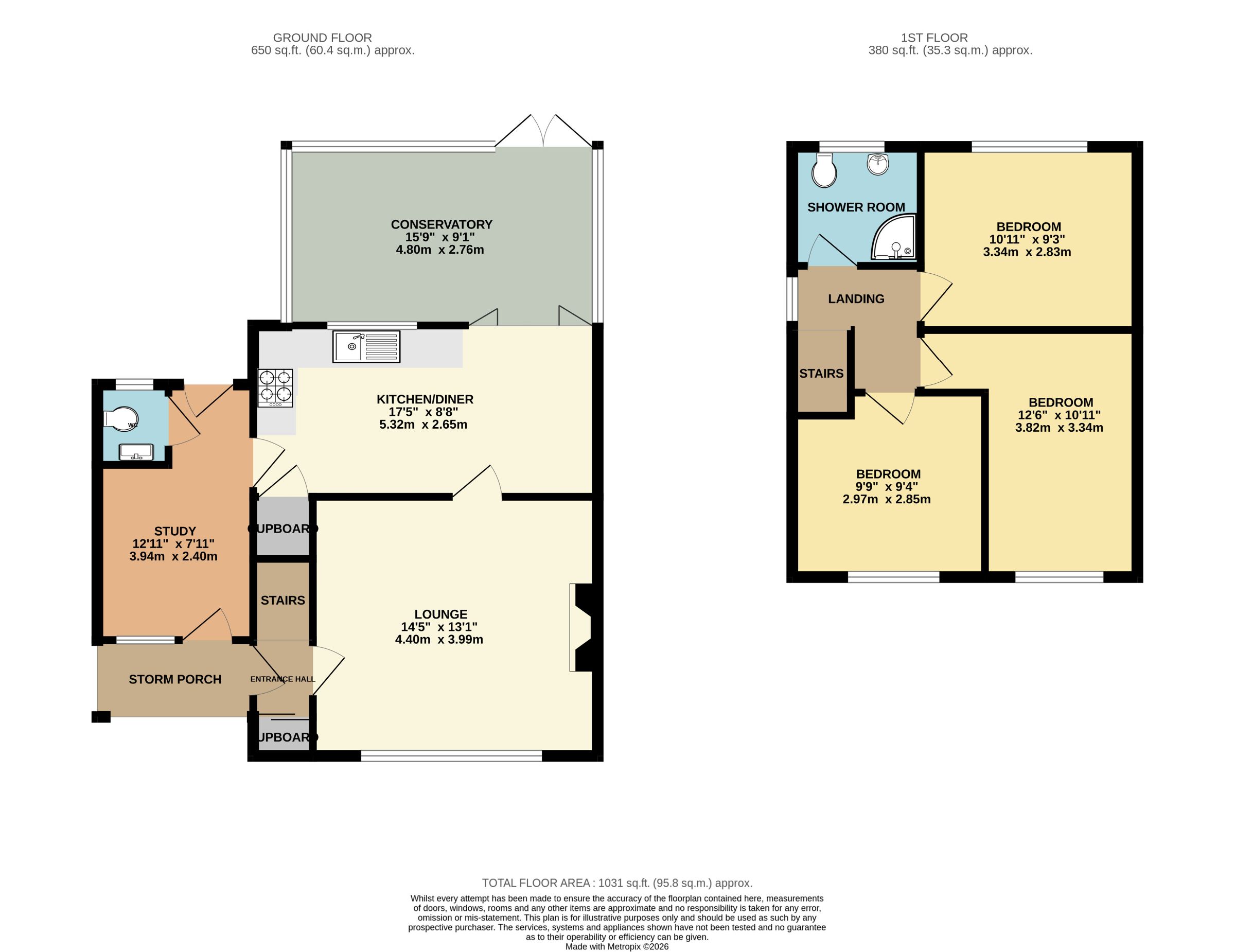 6 Orchard Rise, Newnham floorplan