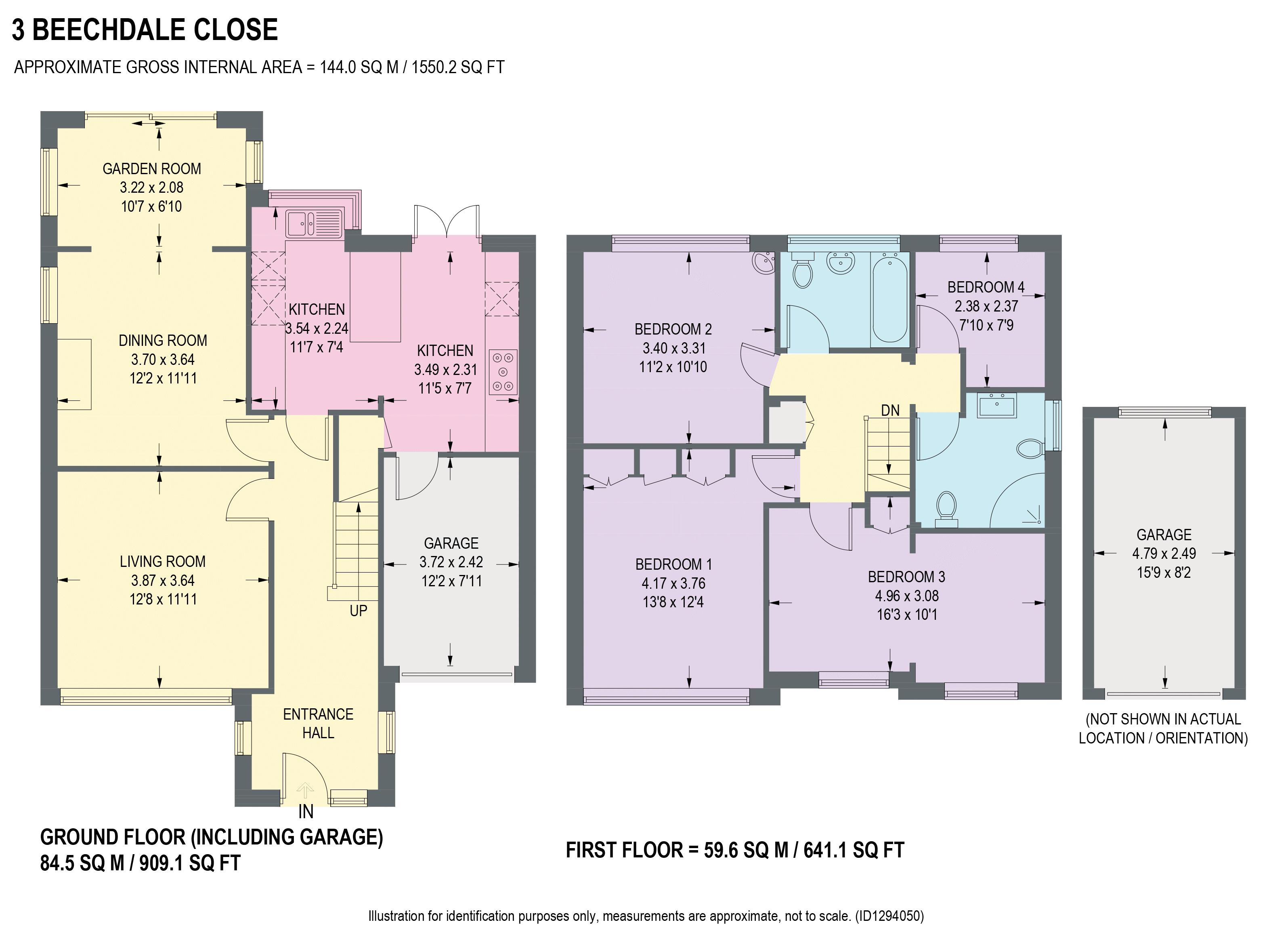 3, Beechdale Close, Chesterfield floorplan