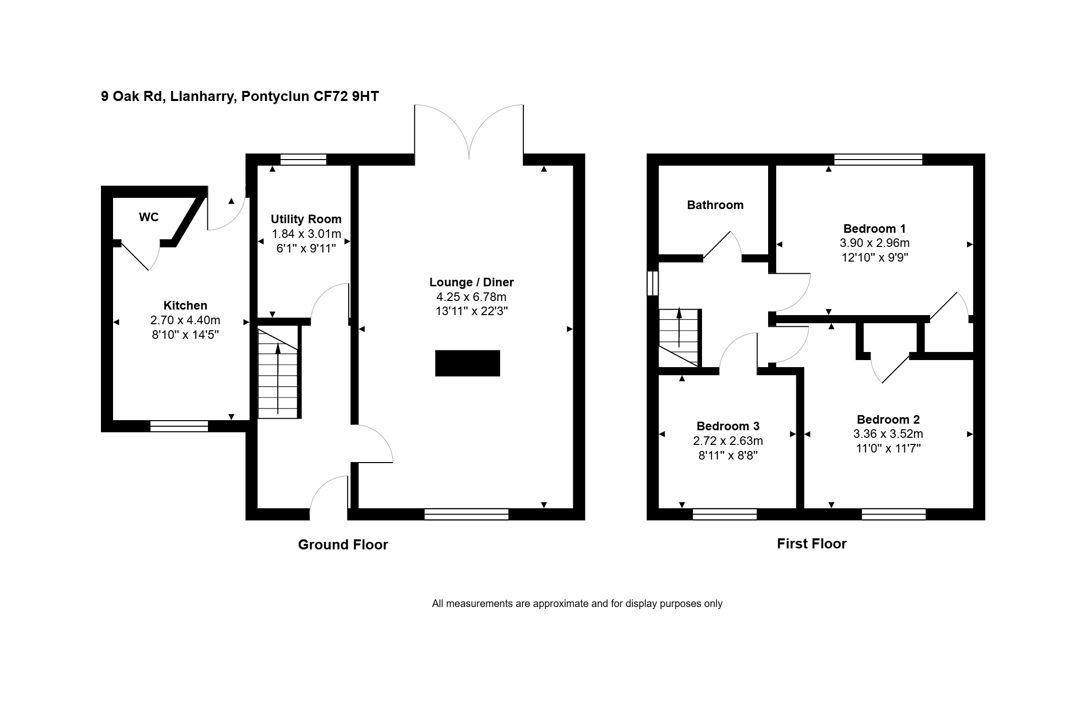 9, Oak Road, Llanharry floorplan