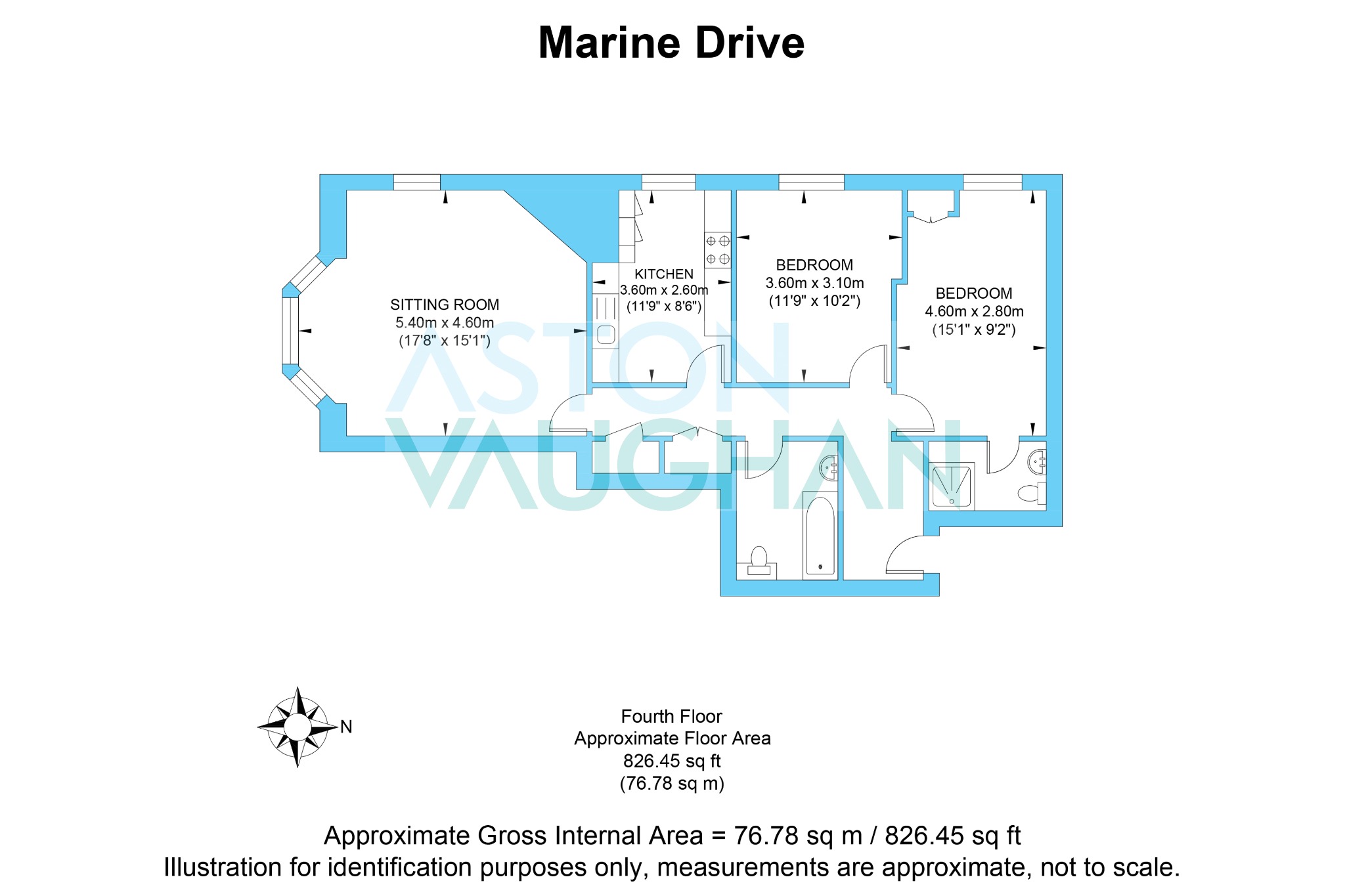 Flat 25, Royal Crescent Mansions, Brighton floorplan