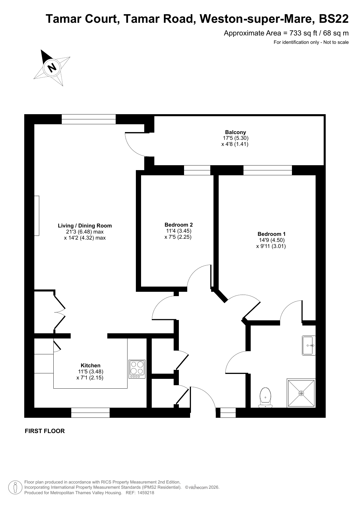 Tamar Court Tamar Road, Weston super Mare floorplan