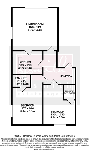 Flat 6 Northdene Court, 32, Egham Hill, Egham floorplan