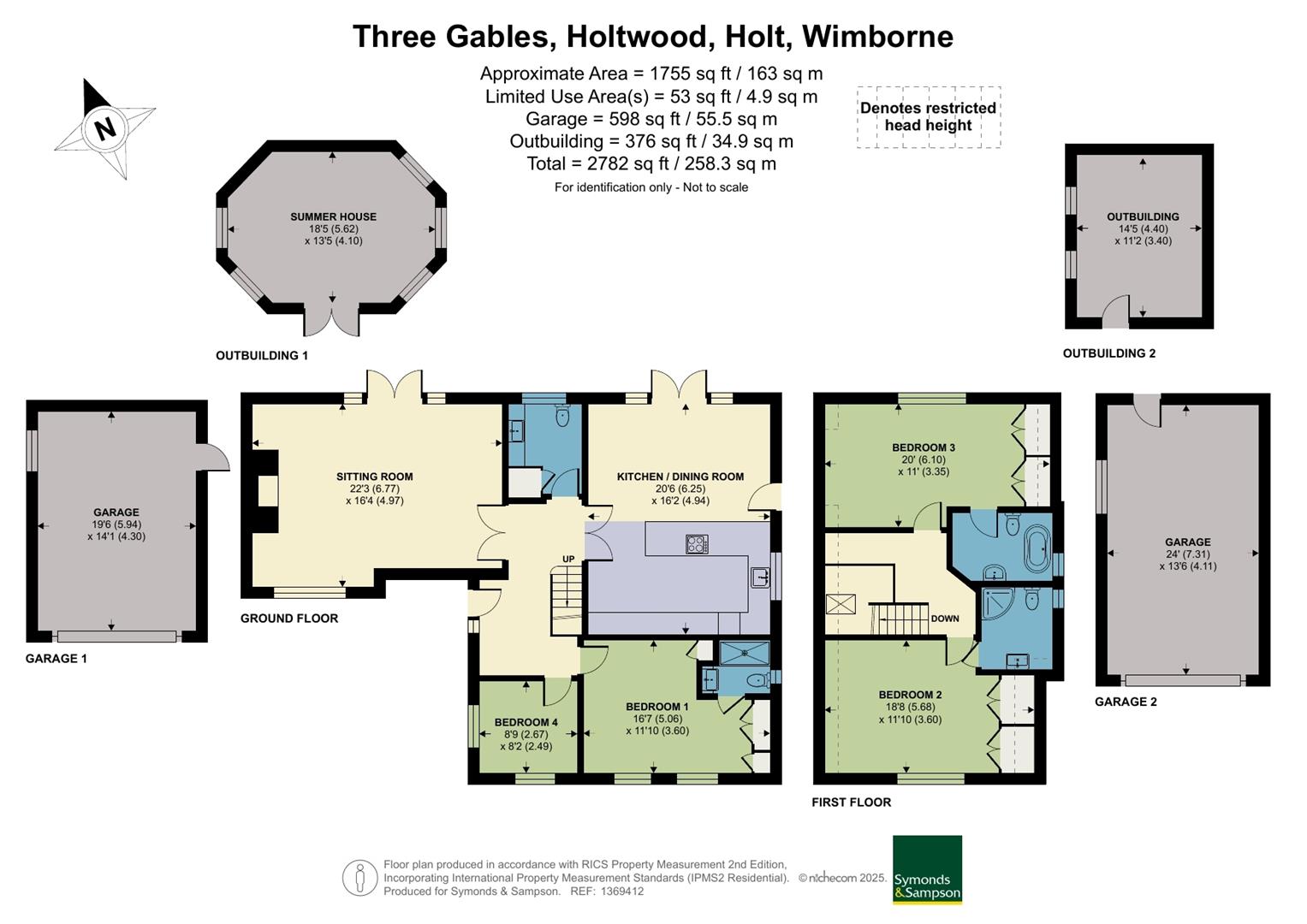 Three Gables, Holtwood, Wimborne floorplan