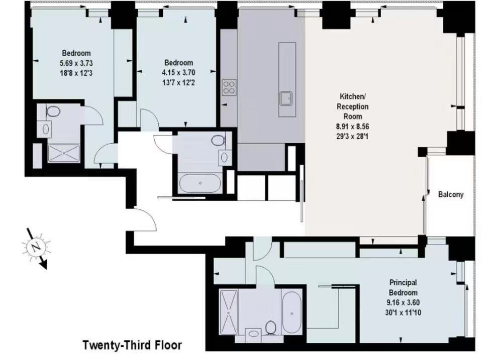 Apartment 2204, 30 Casson Square, London floorplan