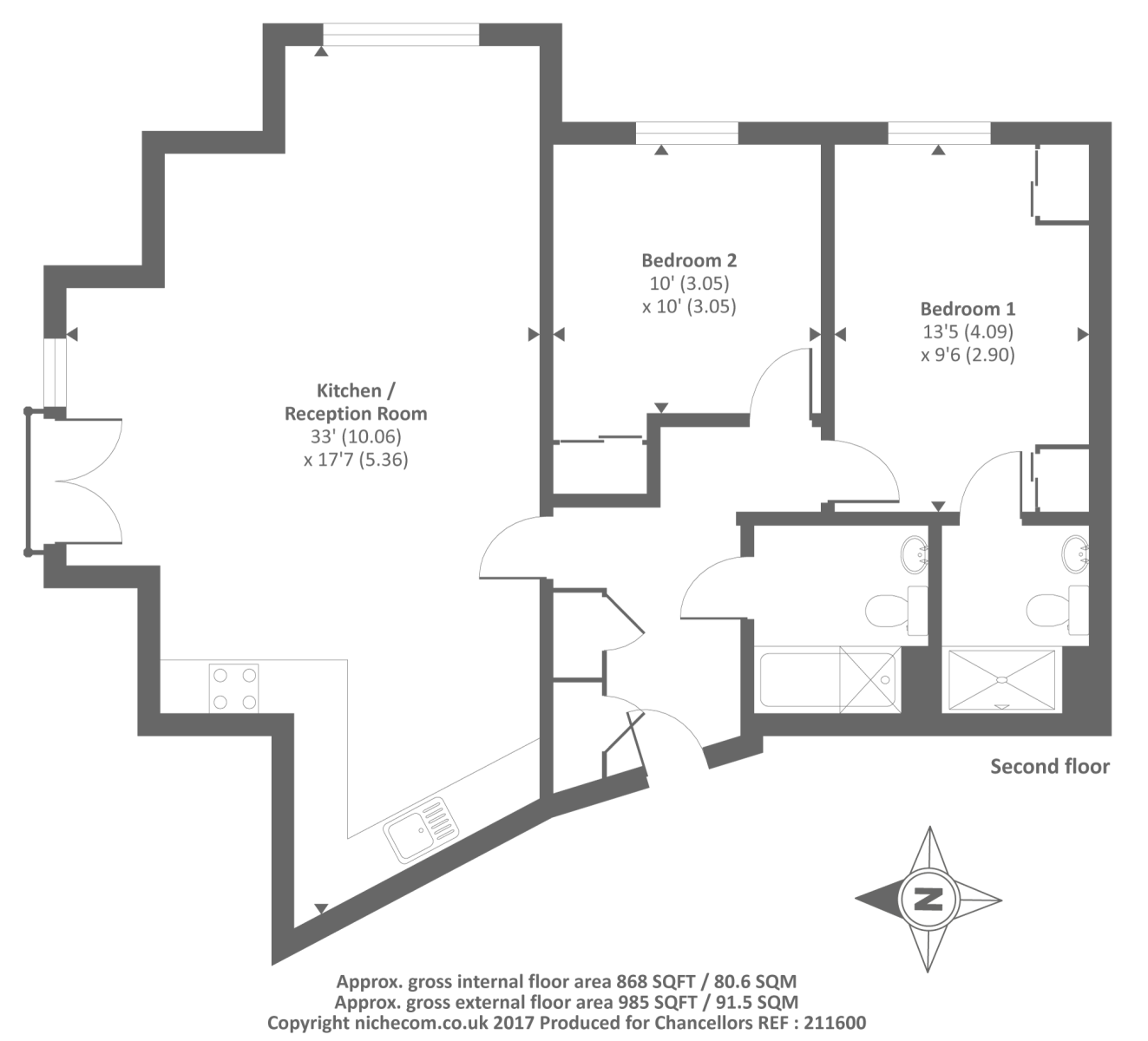 2 Bedrooms Flat to rent in Albacore Way, Hayes UB3