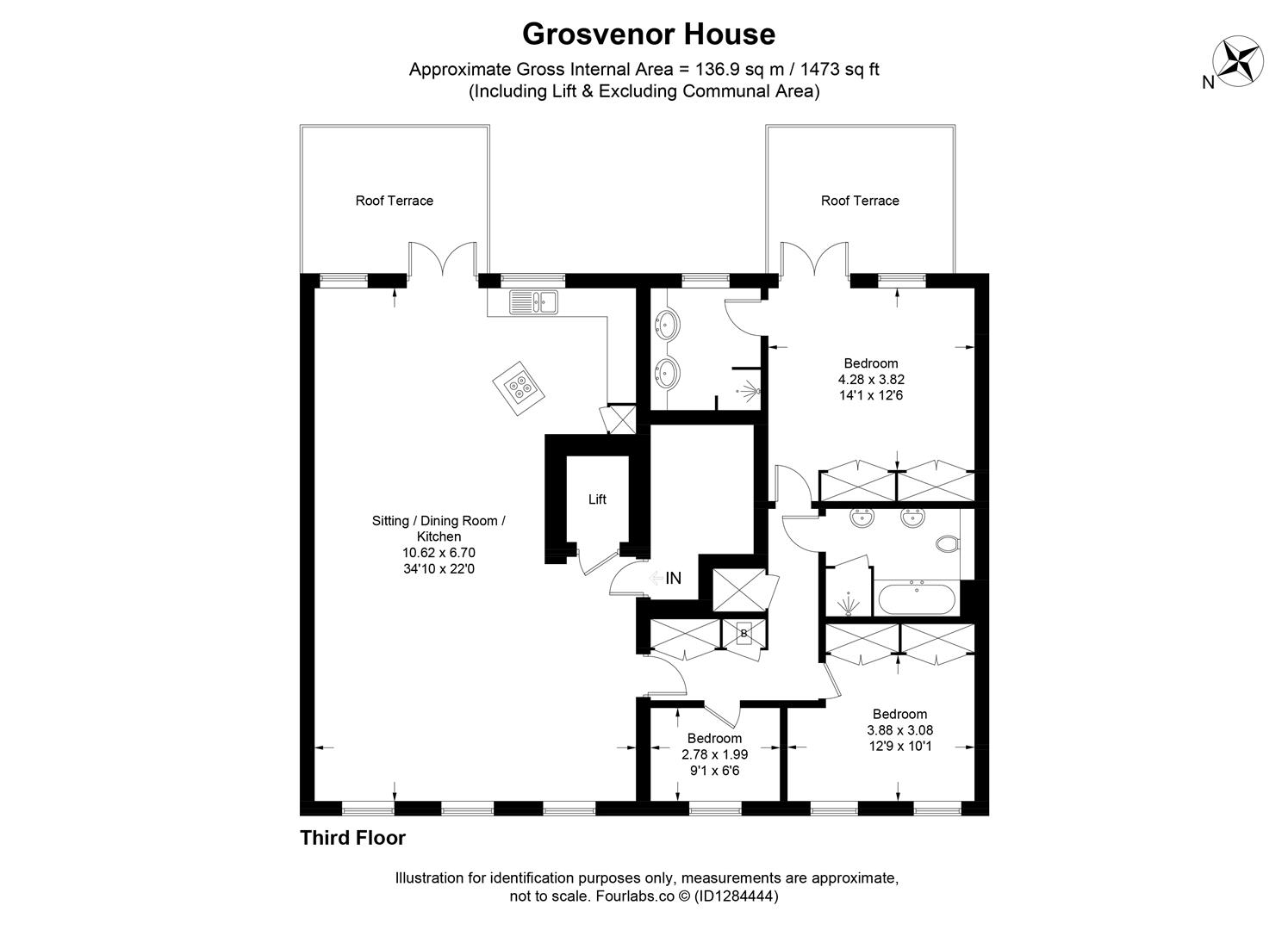 16, Grosvenor House 13-19, Evesham Road, Cheltenham floorplan