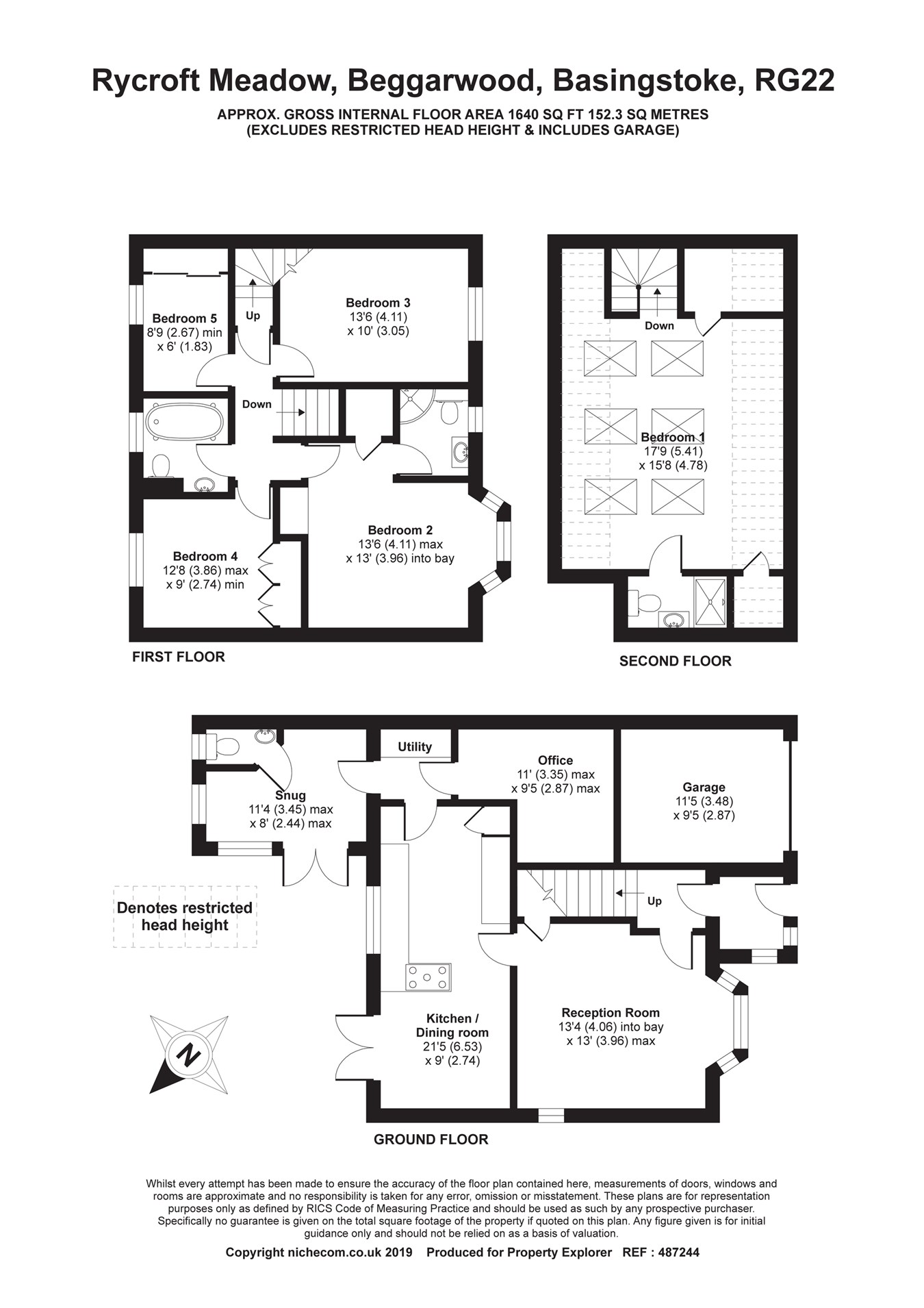 5 Bedrooms Detached house for sale in Rycroft Meadow, Beggarwood, Basingstoke RG22