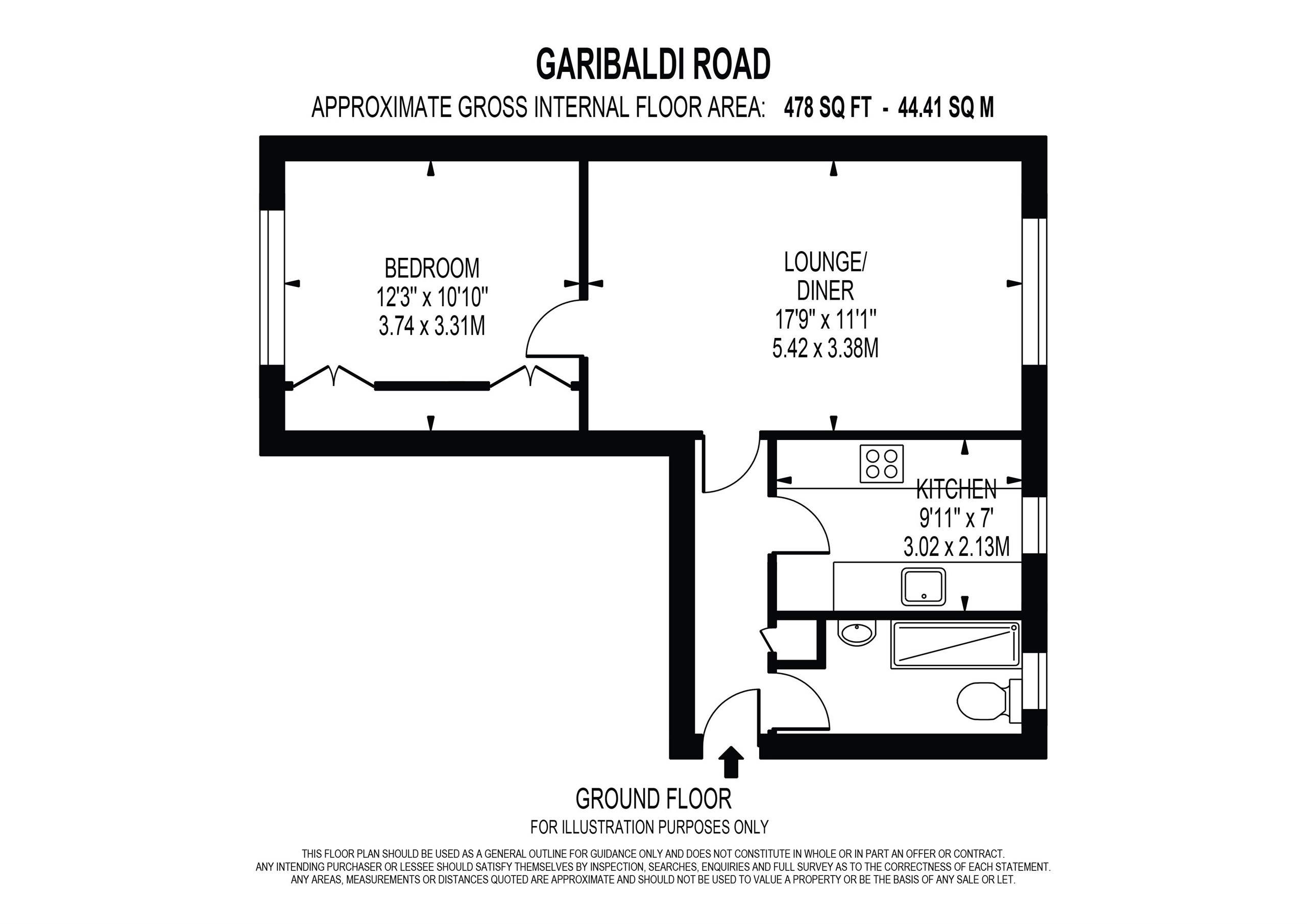 Garibaldi Road, Redhill RH1, 1 bedroom flat for sale 60426546