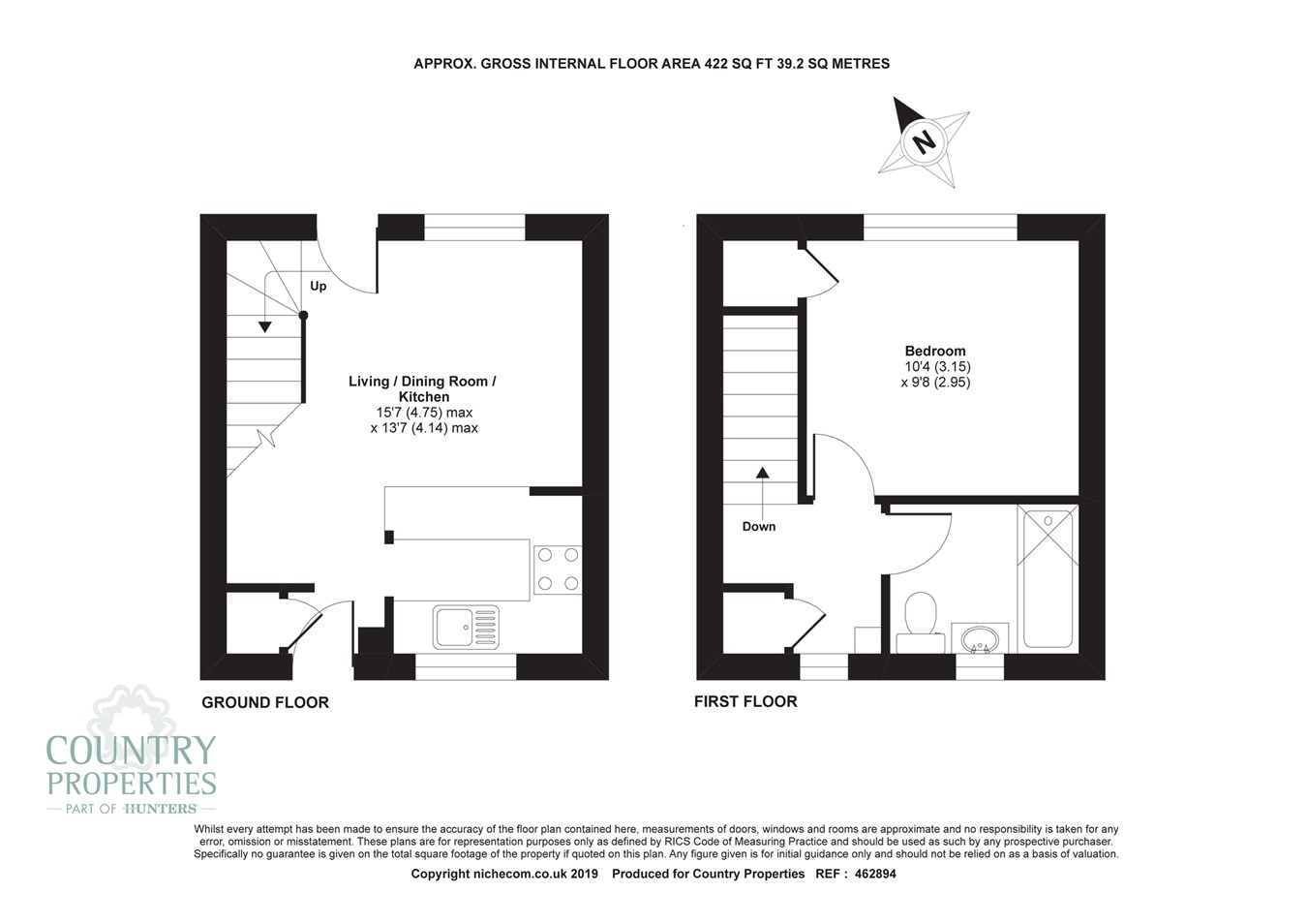 1 Bedrooms Terraced house for sale in Chennells Close, Hitchin SG4