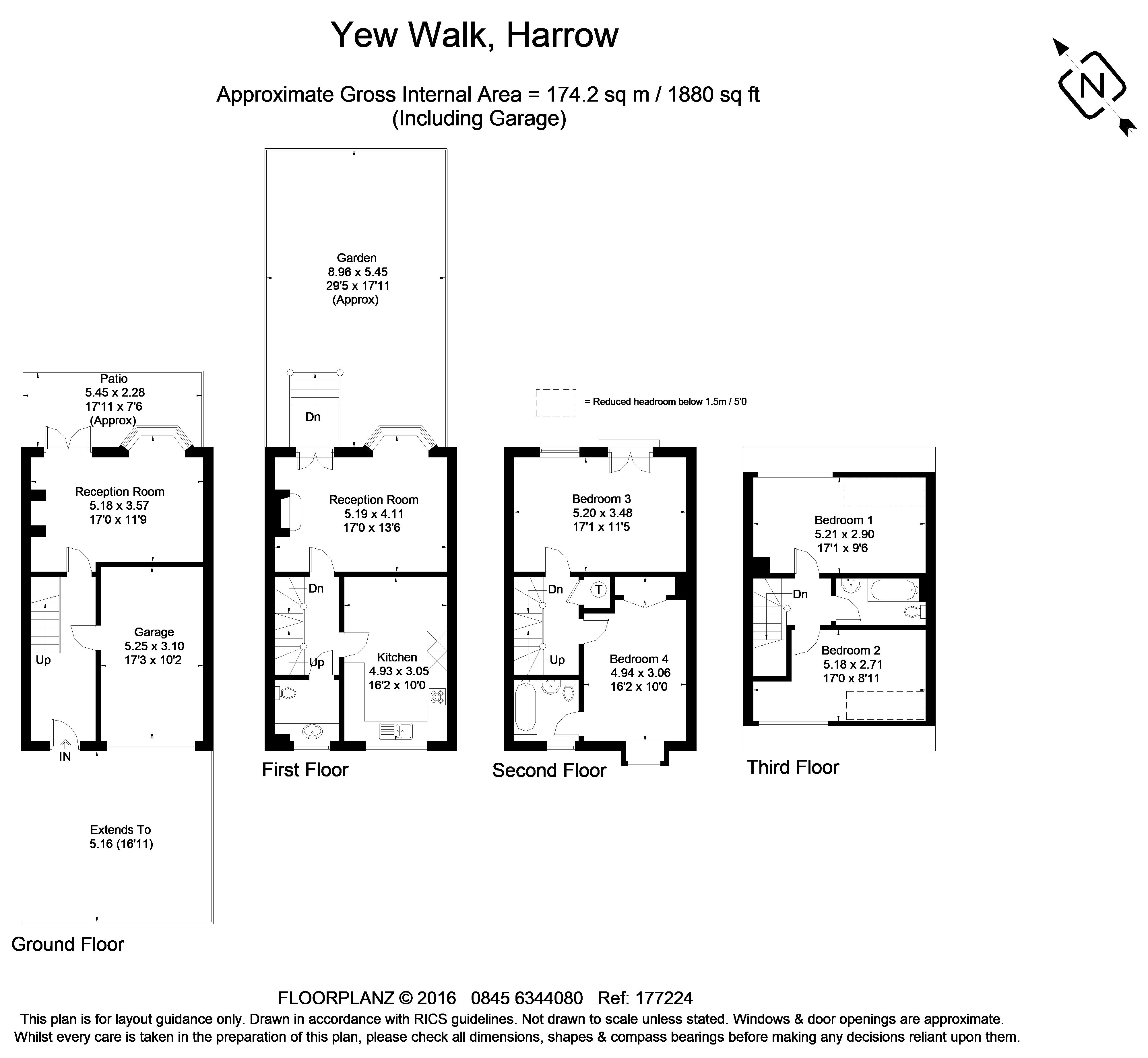 10, Yew Walk, Harrow floorplan