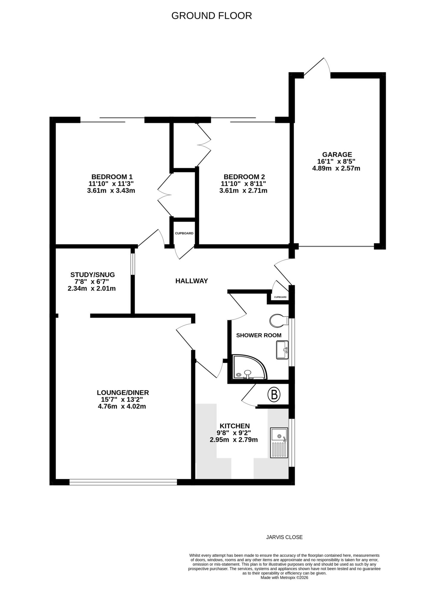 6, Jarvis Close, Exmouth floorplan