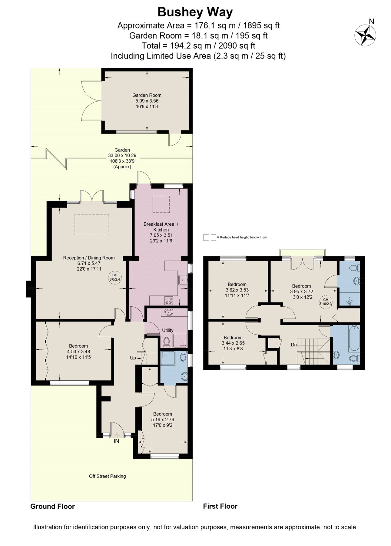 75, Bushey Way, Beckenham floorplan