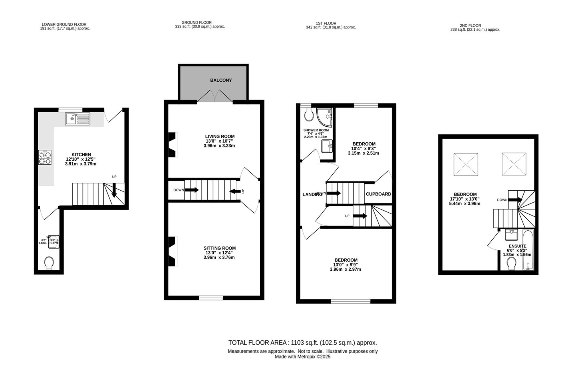 32 Kinder Road, High Peak floorplan