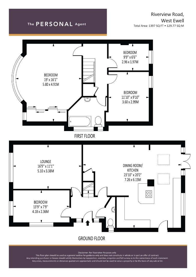 10, Riverview Road, West Ewell floorplan