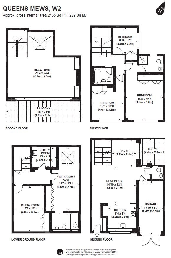 16, Queens Mews, London floorplan