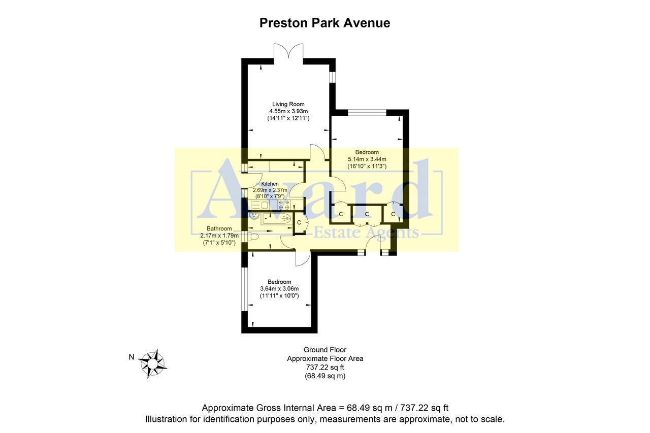 Flat 2, Park Court, Preston Park Avenue, Brighton floorplan