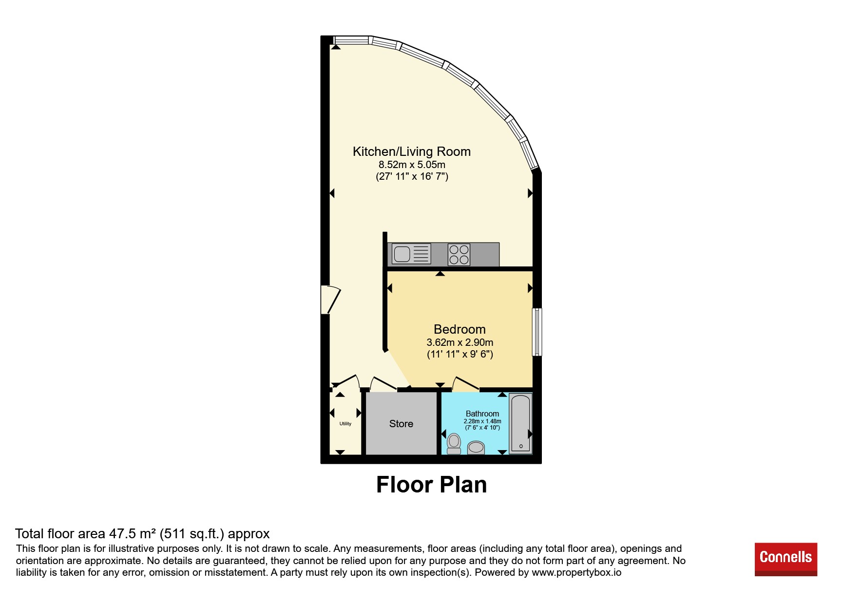 Apartment 519, Islington Gates, 110, Newhall Street, Birmingham floorplan