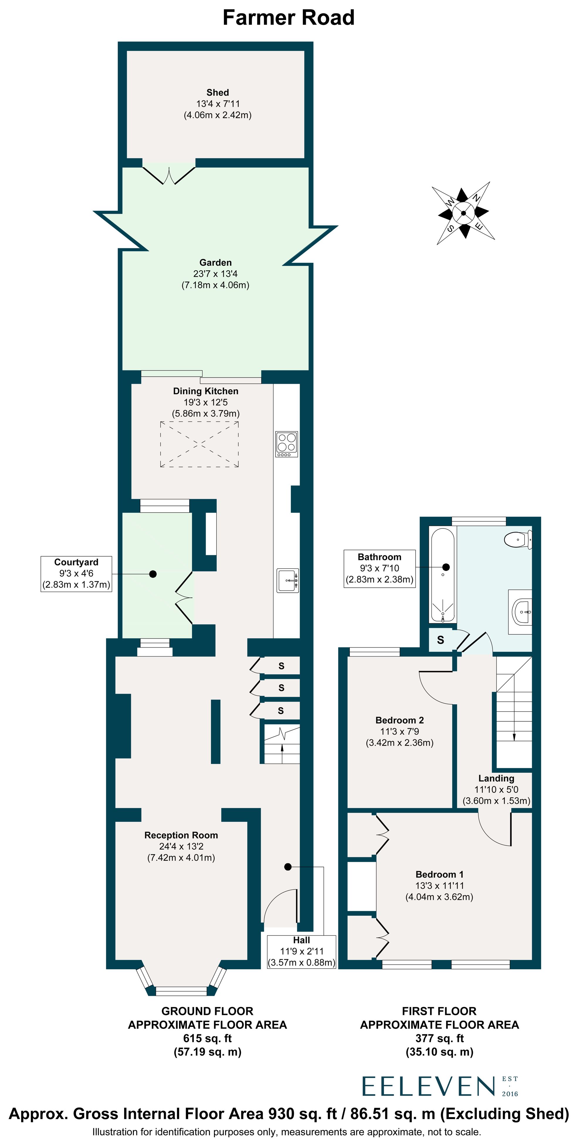 107 Farmer Road, London floorplan