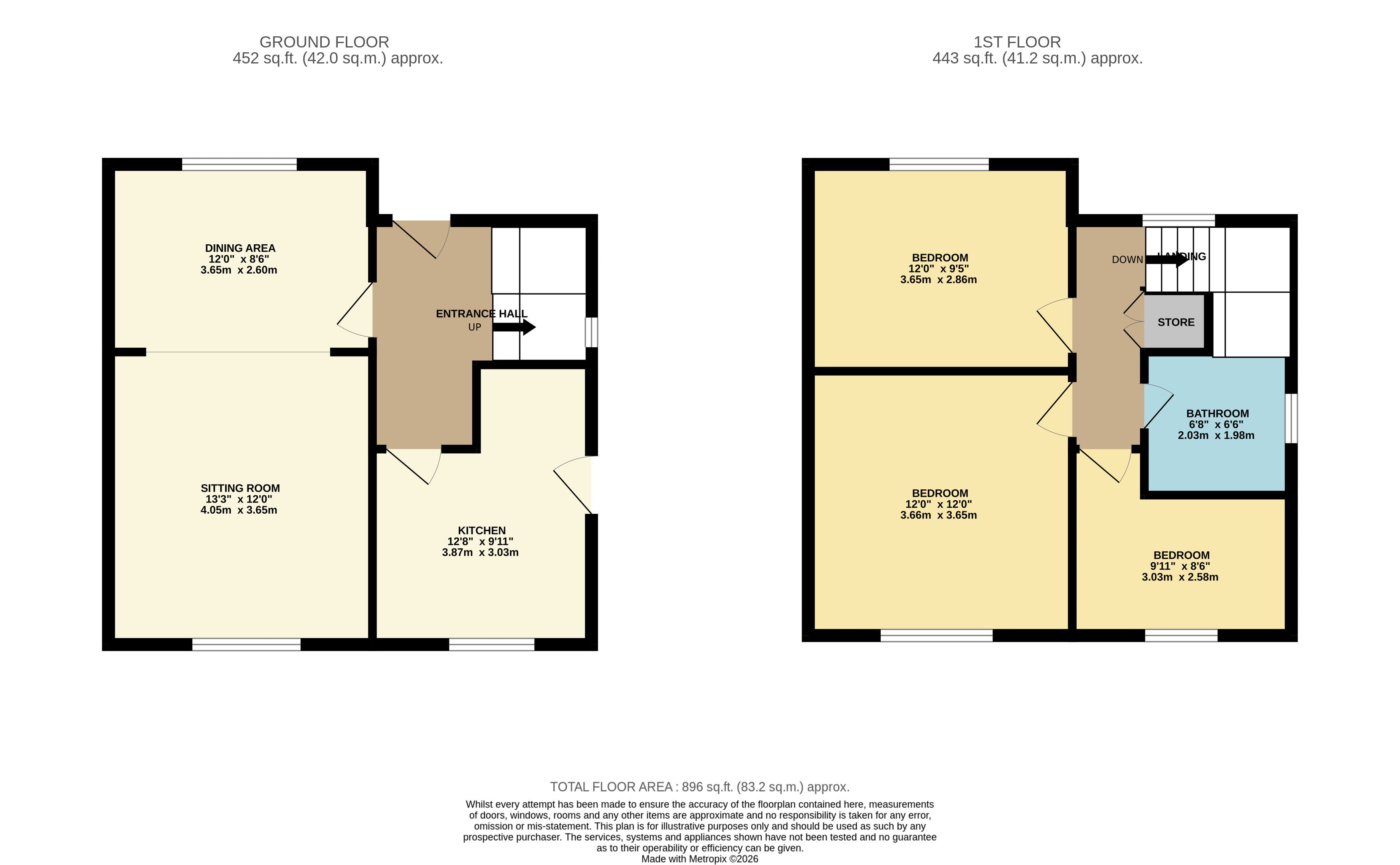 23, The Knoll, Tansley floorplan