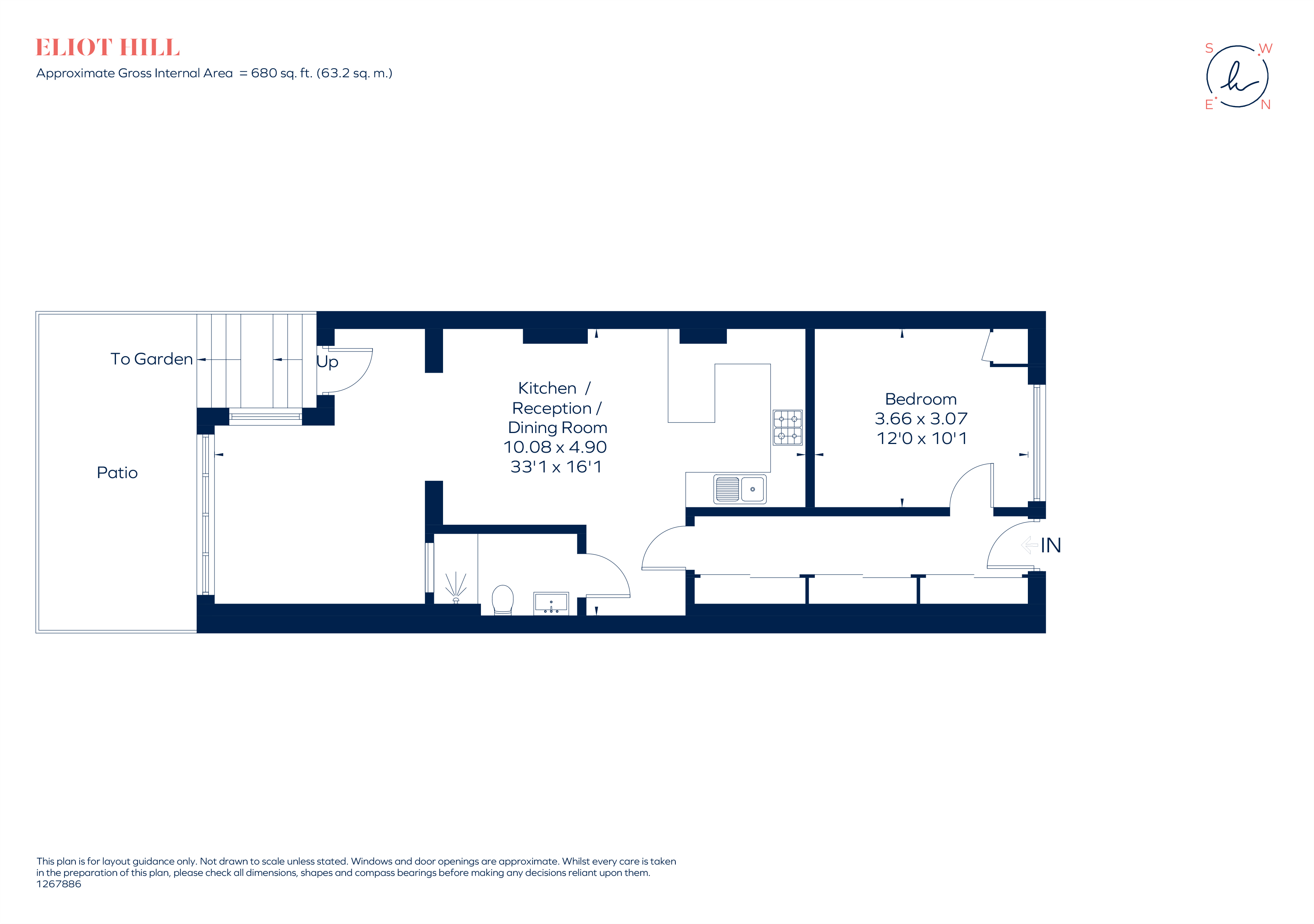 6D, Eliot Hill, London floorplan