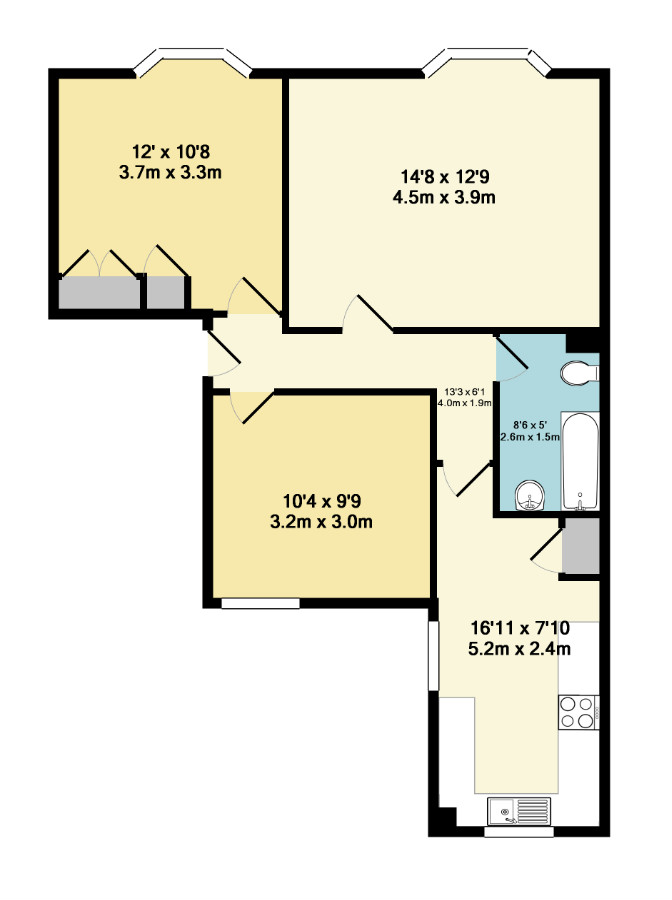 Flat 2, Belmont Court, Faversham floorplan