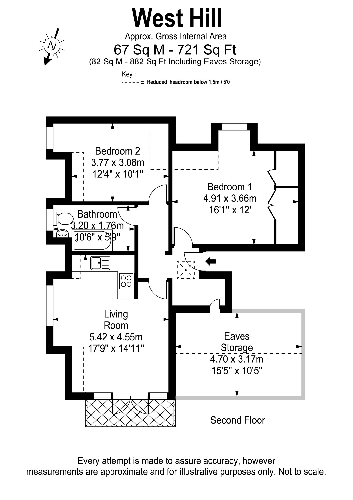 2 Bedrooms Flat to rent in West Hill, London SW15