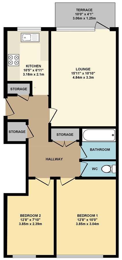 5 Oakwood Court, Osborne Road, New Milton floorplan
