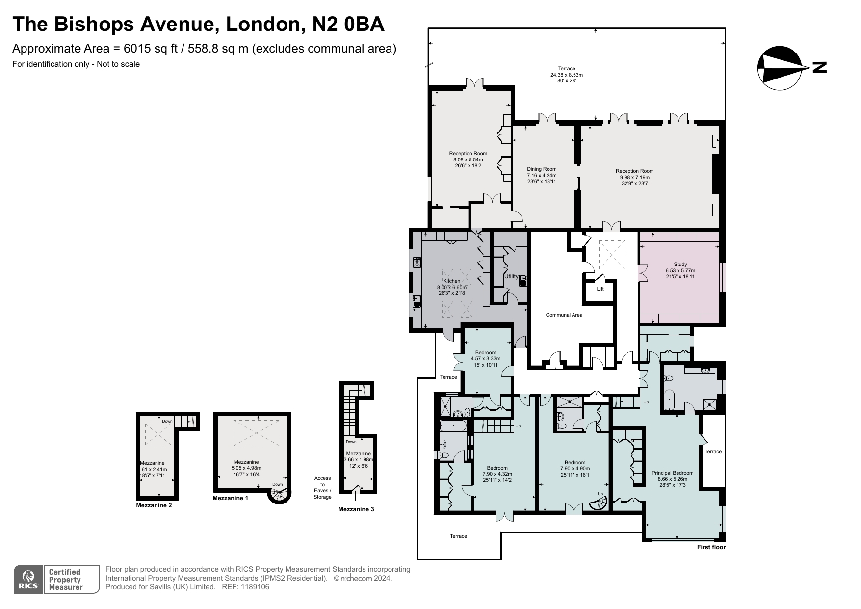 Flat 6, Allingham Court, 44, The Bishops Avenue, London floorplan