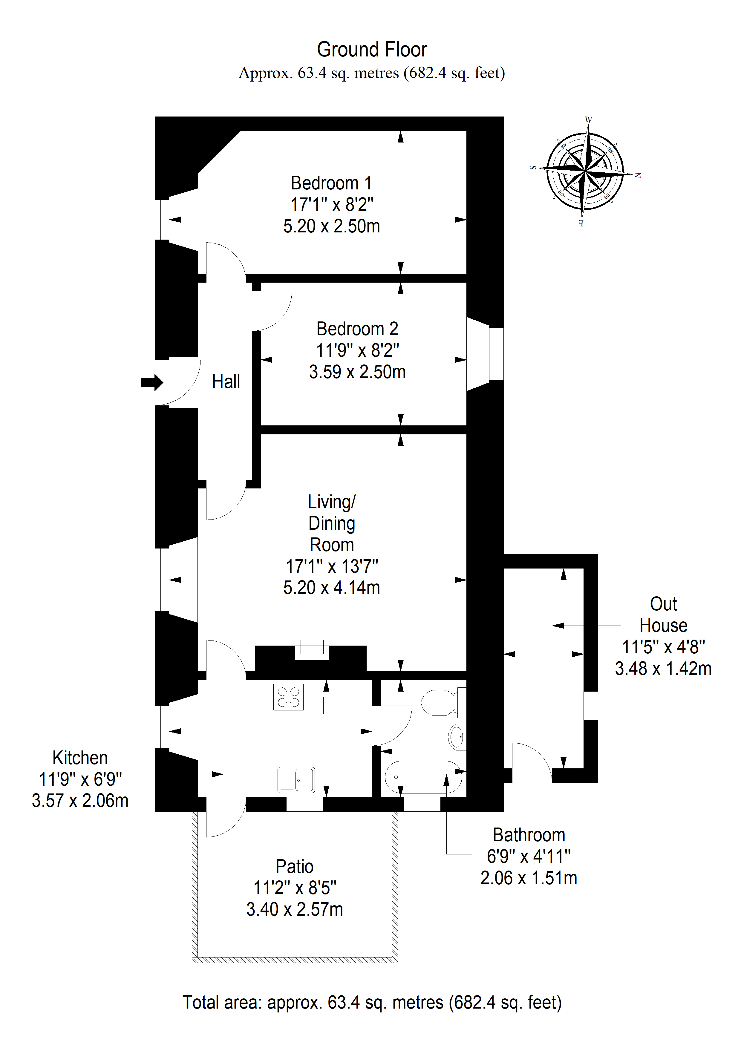 Kirna Cottage, Peebles Road, Walkerburn floorplan