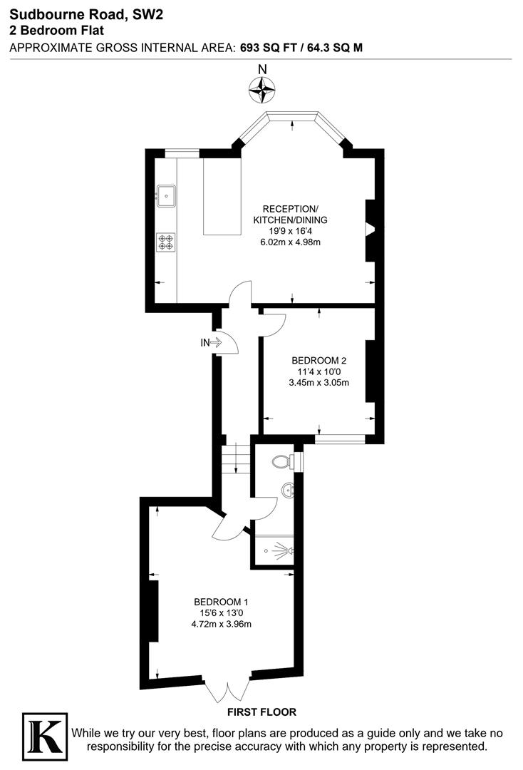 Flat B, 70, Sudbourne Road, London floorplan