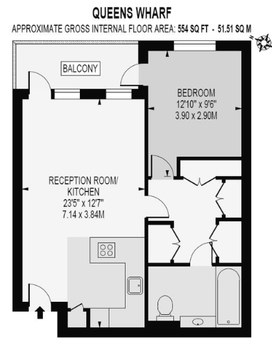 zoopla, 101, Queens Wharf, Hammersmith, London floorplan