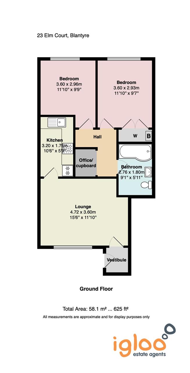 23, Elm Court, Blantyre floorplan