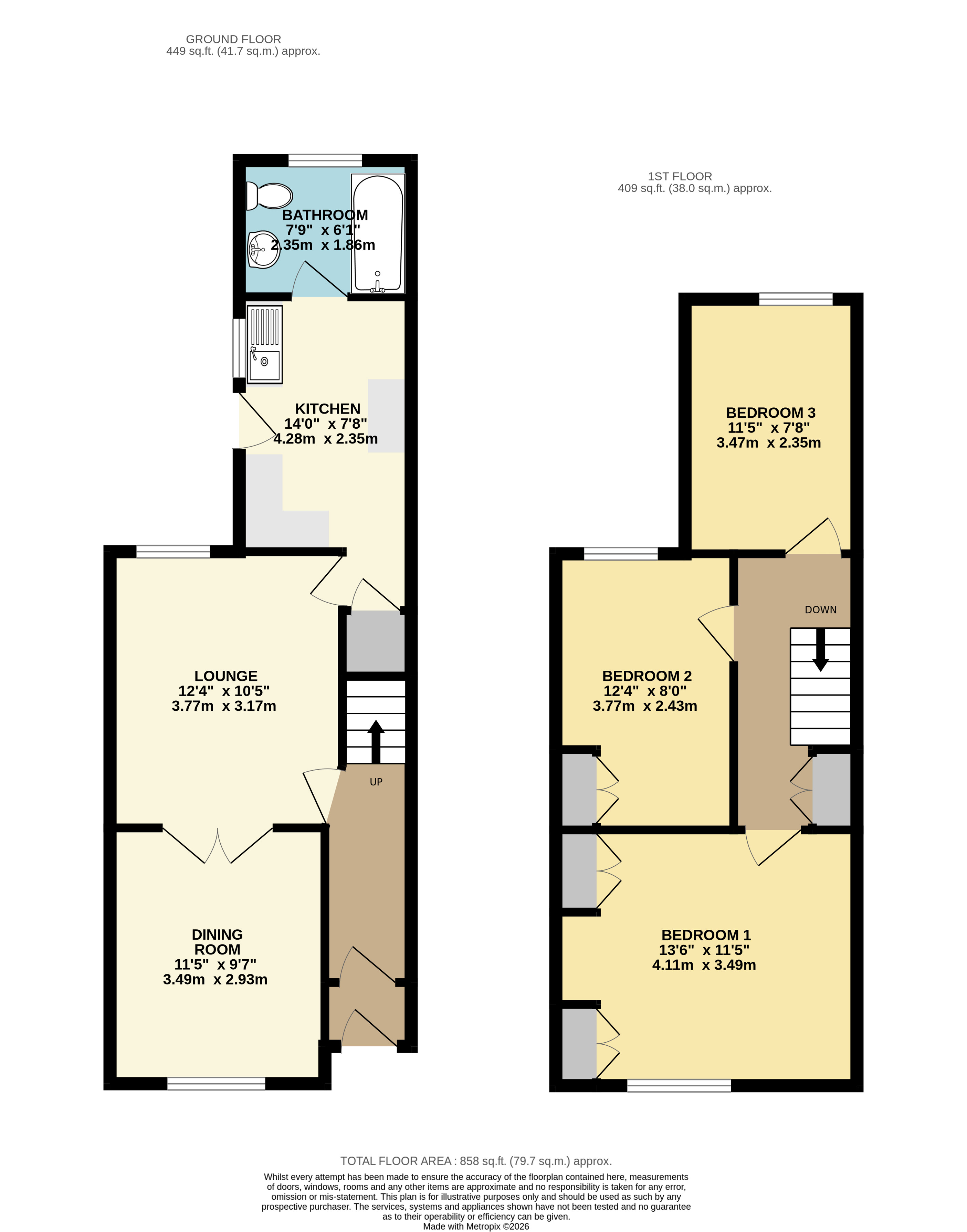 92, Neville Street, N E Lincs floorplan